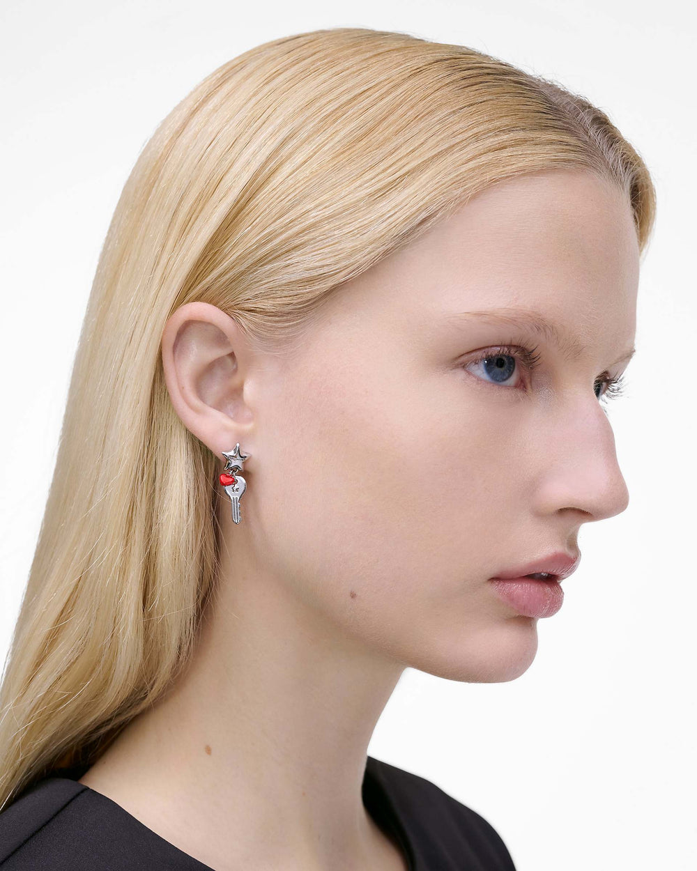 The Balloon Charm Earrings - Silver/Red | Marc Jacobs US
