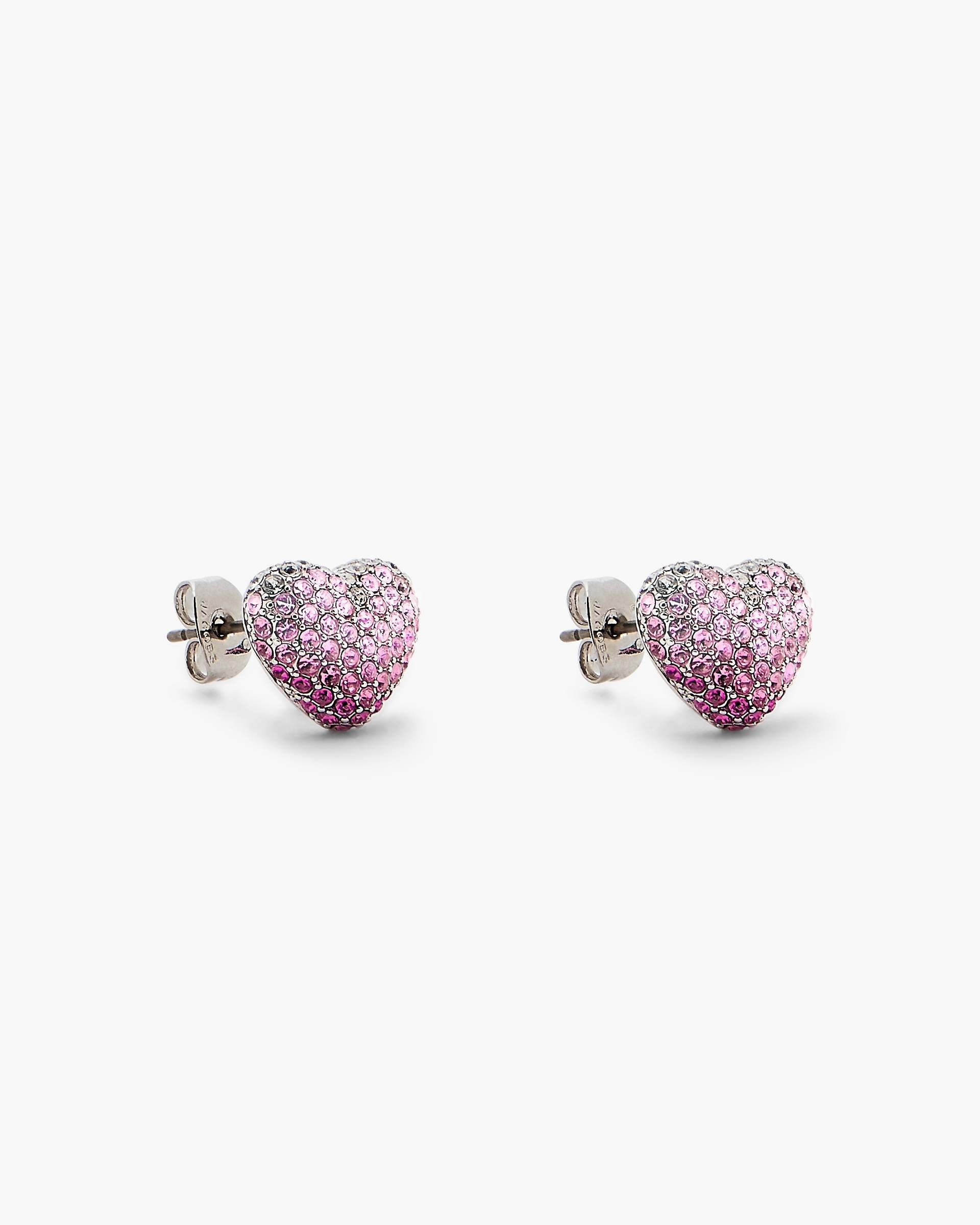 The Heart Balloon Pave Earrings - Silver/Rose | Marc Jacobs online