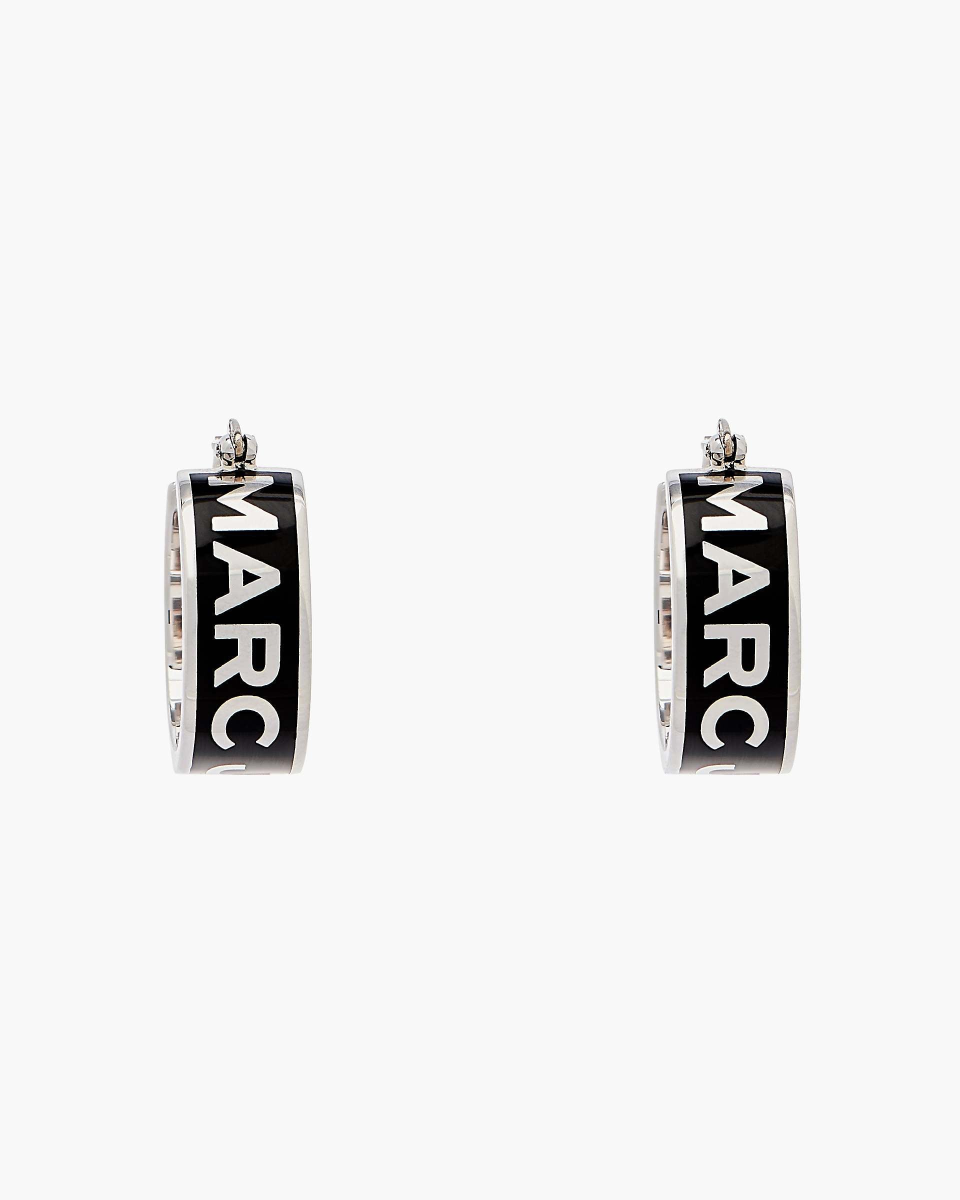 The Marc Jacobs Hoop Earrings - Silver/Black | Marc Jacobs online