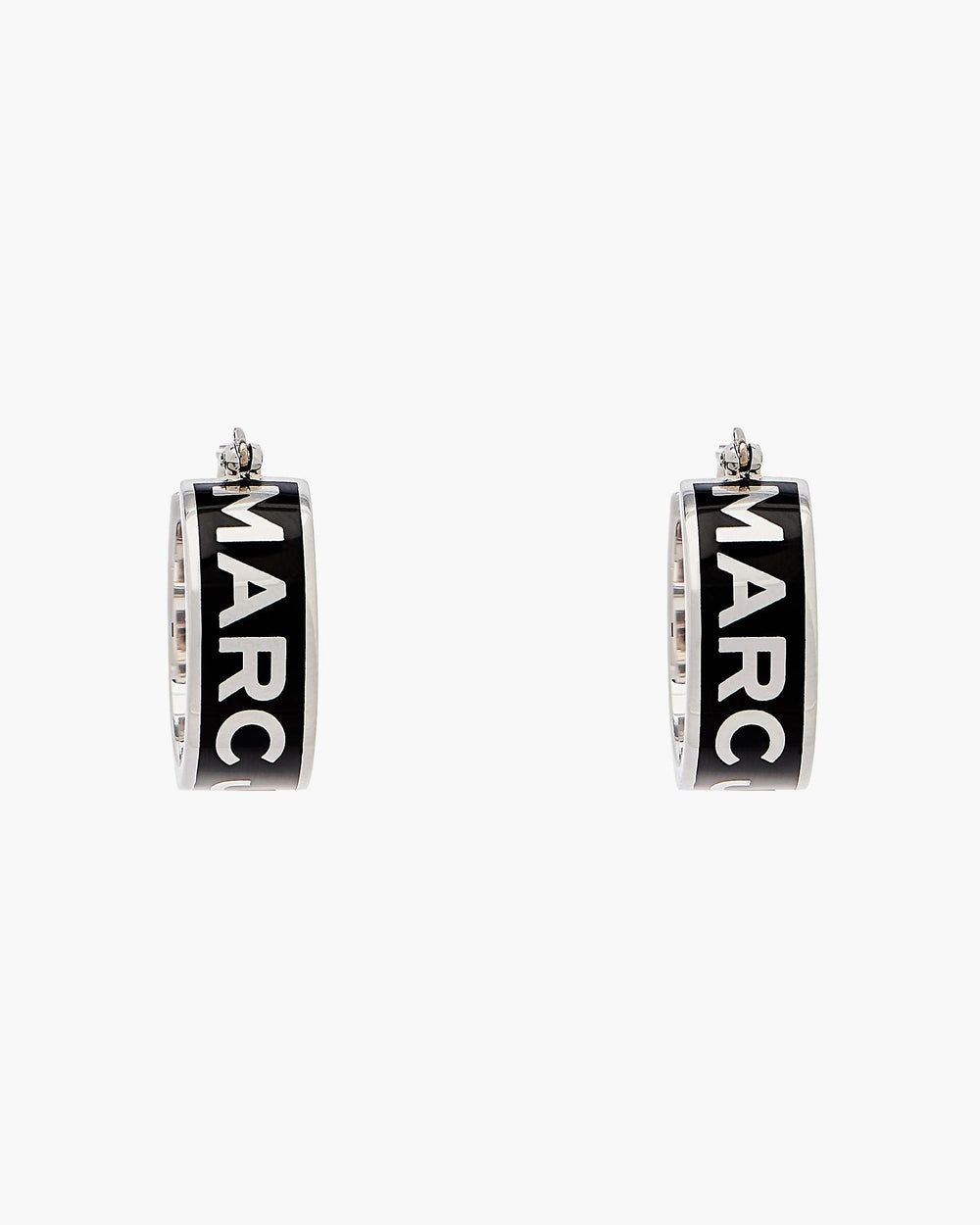 The Marc Jacobs Hoop Earrings - Silver/Black | Marc Jacobs online