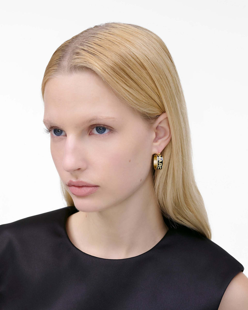 The Marc Jacobs Hoop Earrings - Gold/Black | Marc Jacobs sale