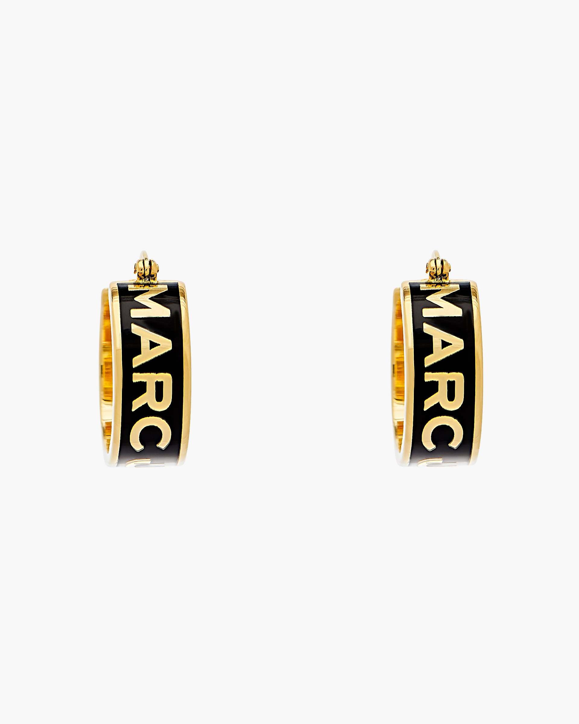 The Marc Jacobs Hoop Earrings - Gold/Black | Marc Jacobs sale
