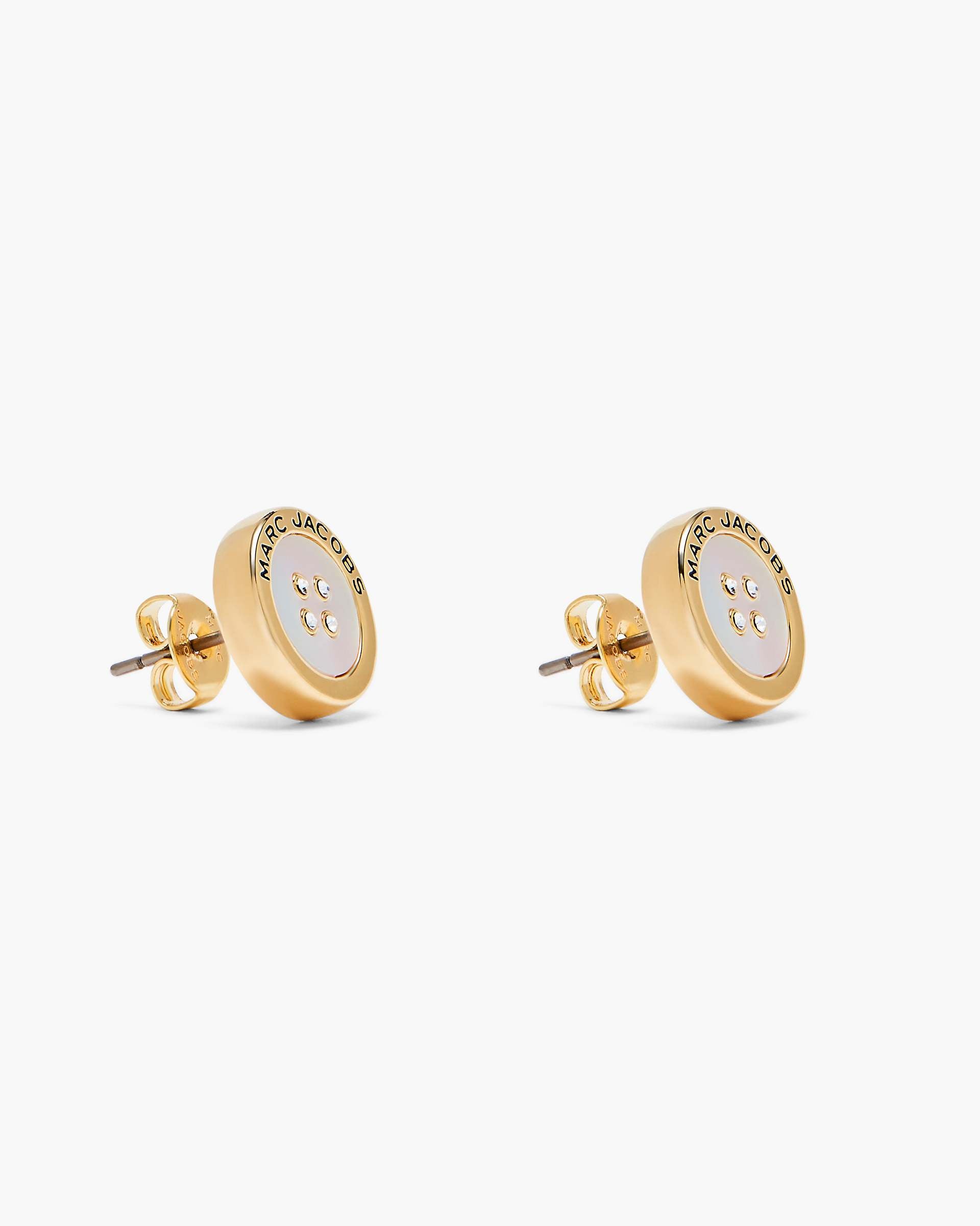 The Button Mother Of Pearl Stud Earrings - Gold/Mop | Marc Jacobs US