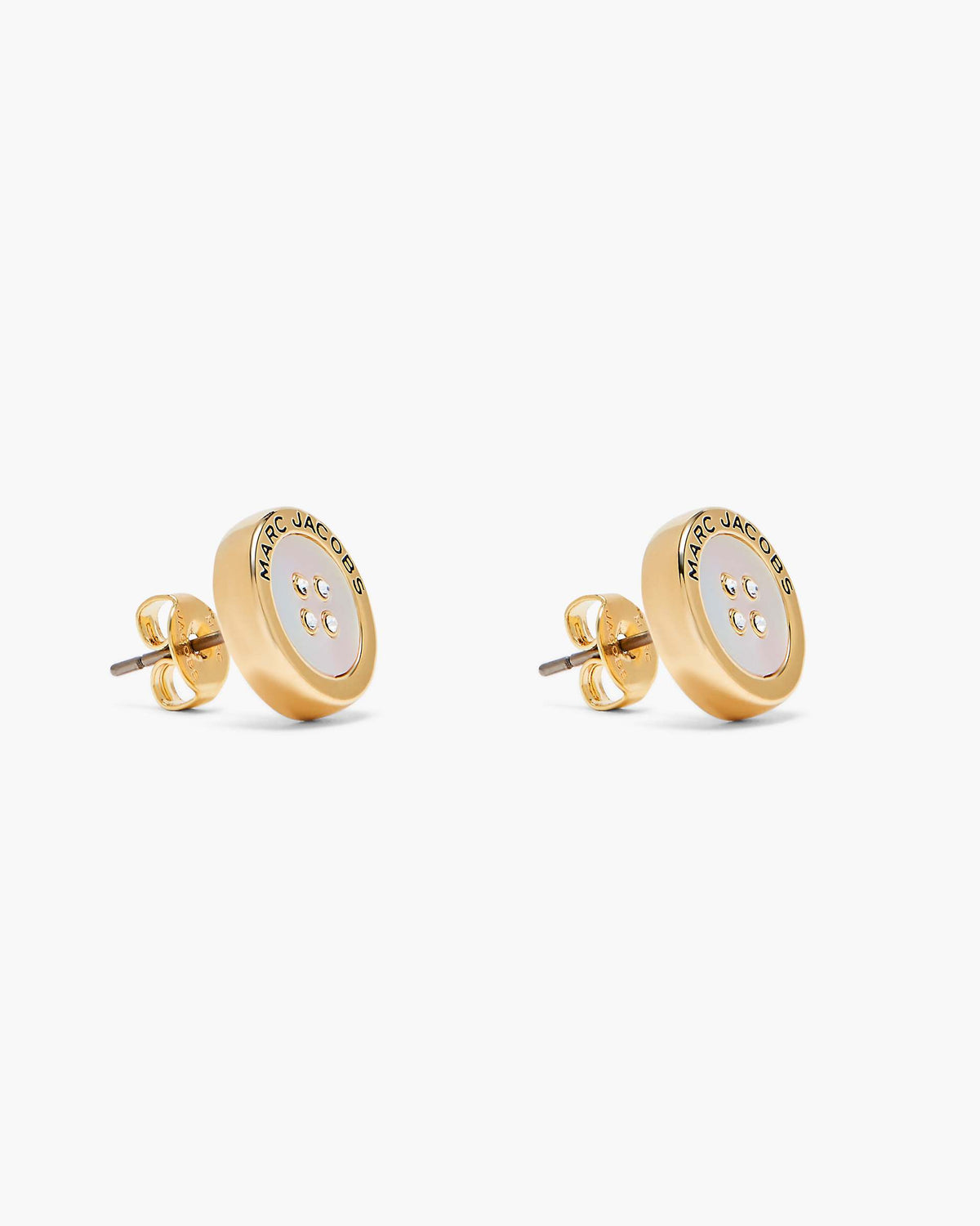 The Button Mother Of Pearl Stud Earrings - Gold/Mop | Marc Jacobs US