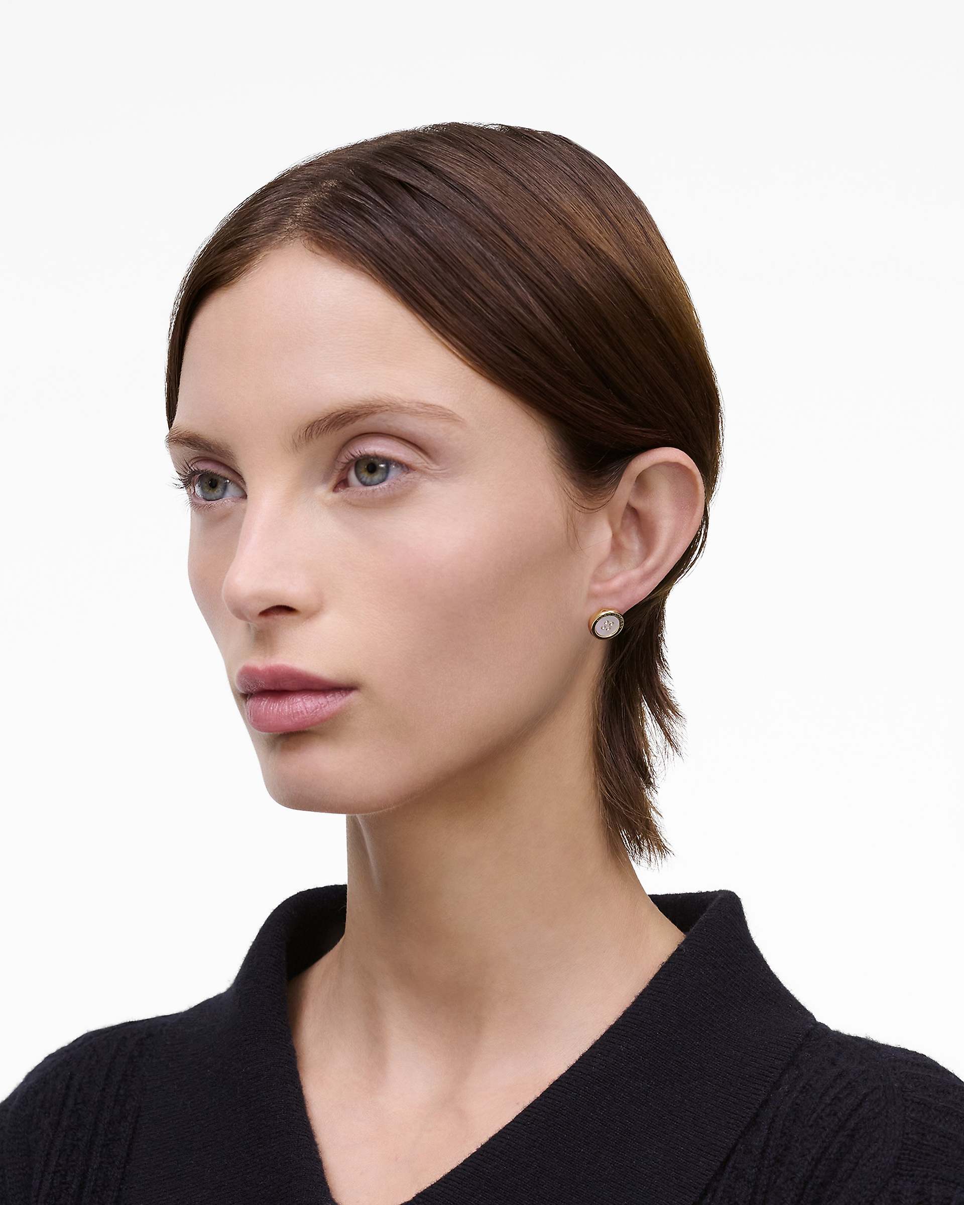 The Button Mother Of Pearl Stud Earrings - Gold/Mop | Marc Jacobs US