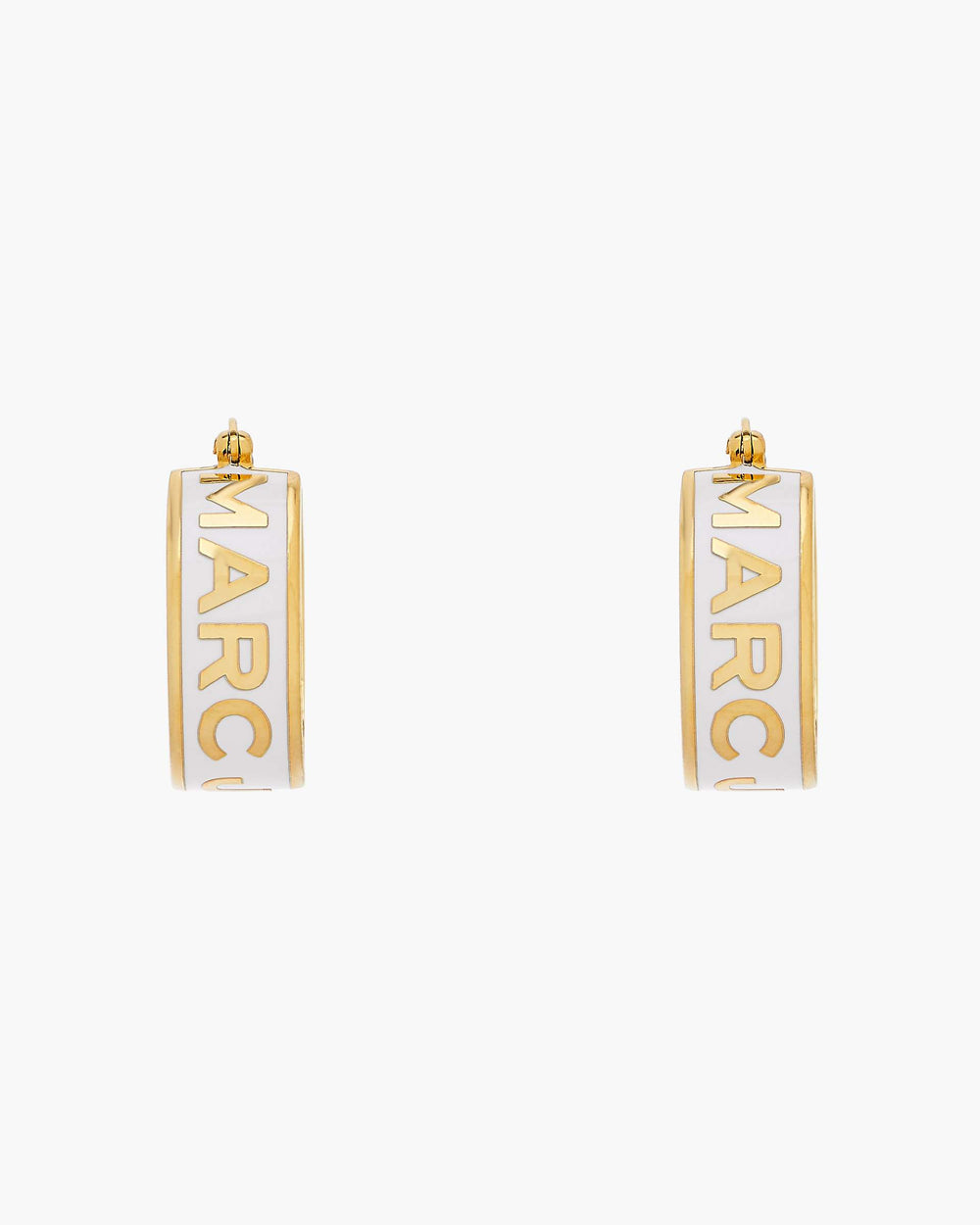 The Marc Jacobs Hoop Earrings - Gold/Cream | Marc Jacobs online