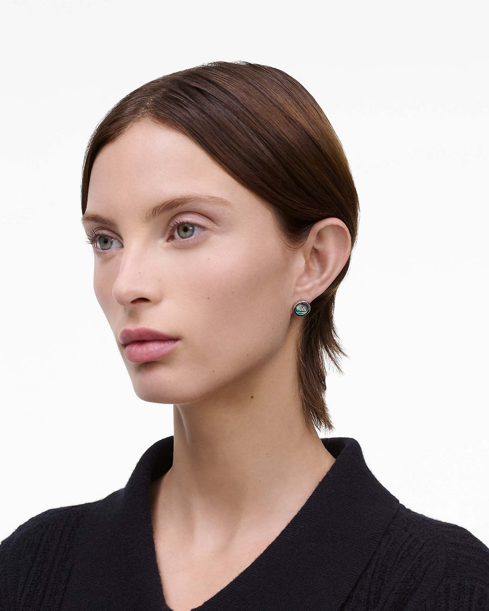The Button Abalone Stud Earrings - Silver/Abalone | Marc Jacobs discount