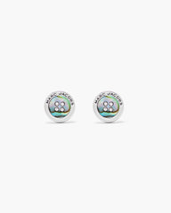 The Button Abalone Stud Earrings - Silver/Abalone | Marc Jacobs discount