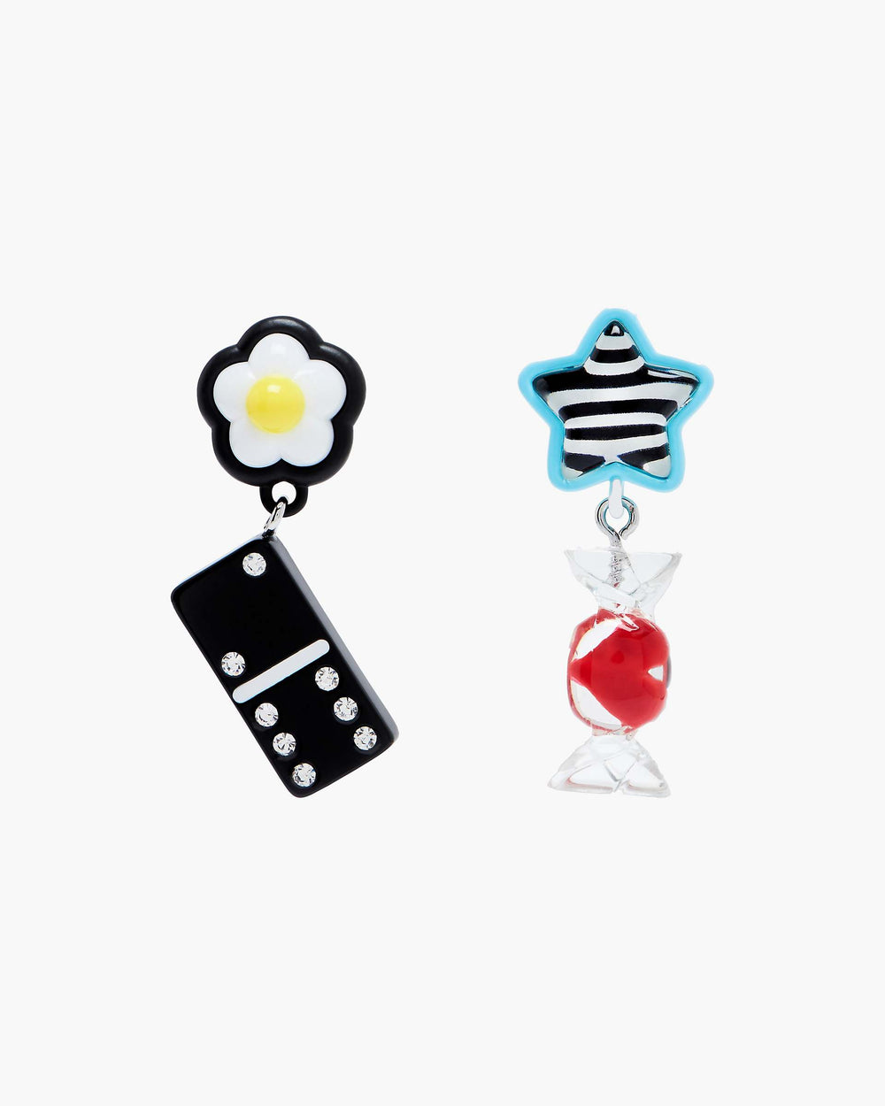 The Sticker Charm Earrings - Silver Multi | Marc Jacobs on sale