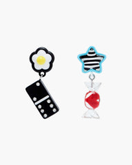 The Sticker Charm Earrings - Silver Multi | Marc Jacobs on sale