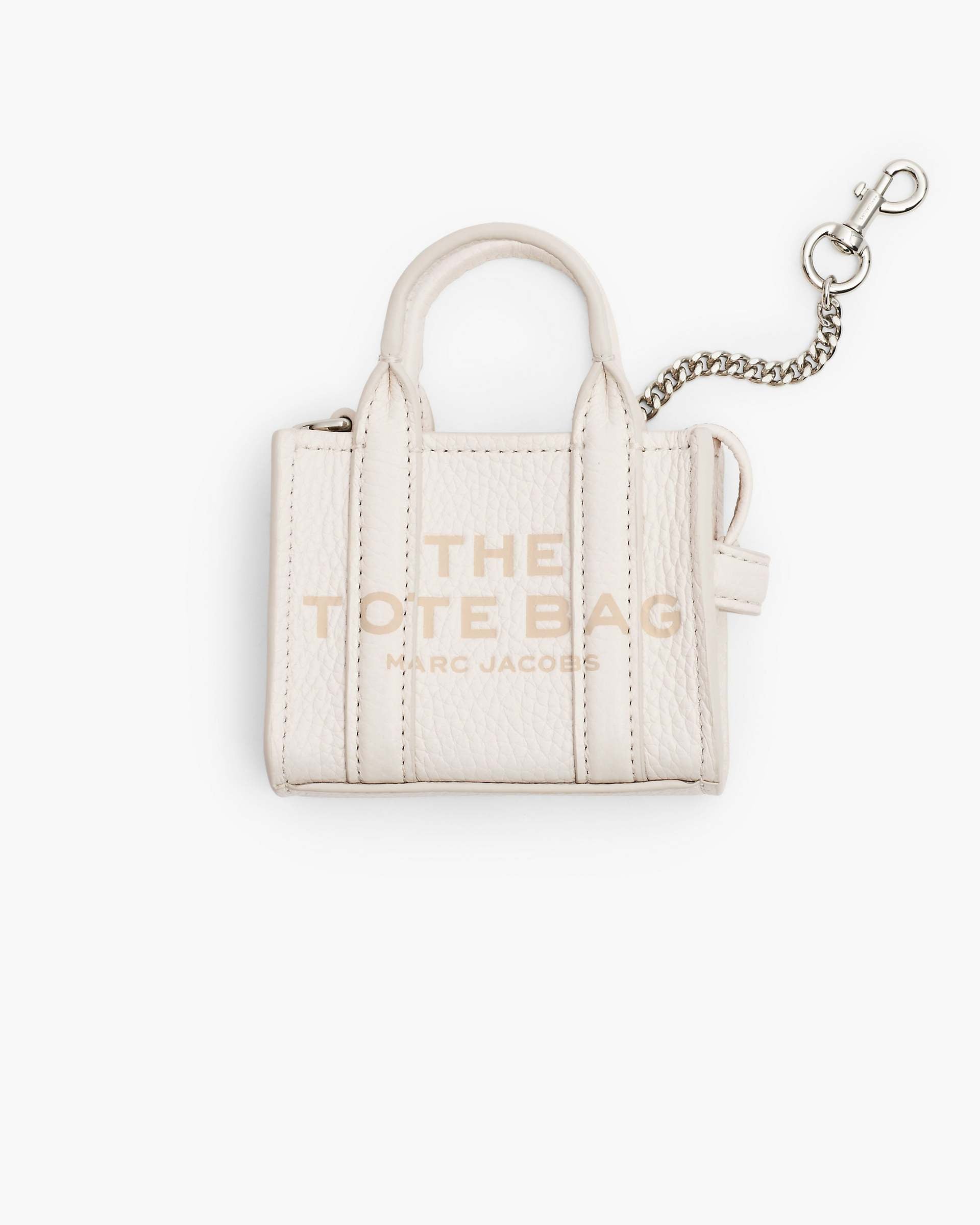 The Nano Tote Bag Charm - Cotton/Silver|Cotton/Silver | Marc Jacobs sale