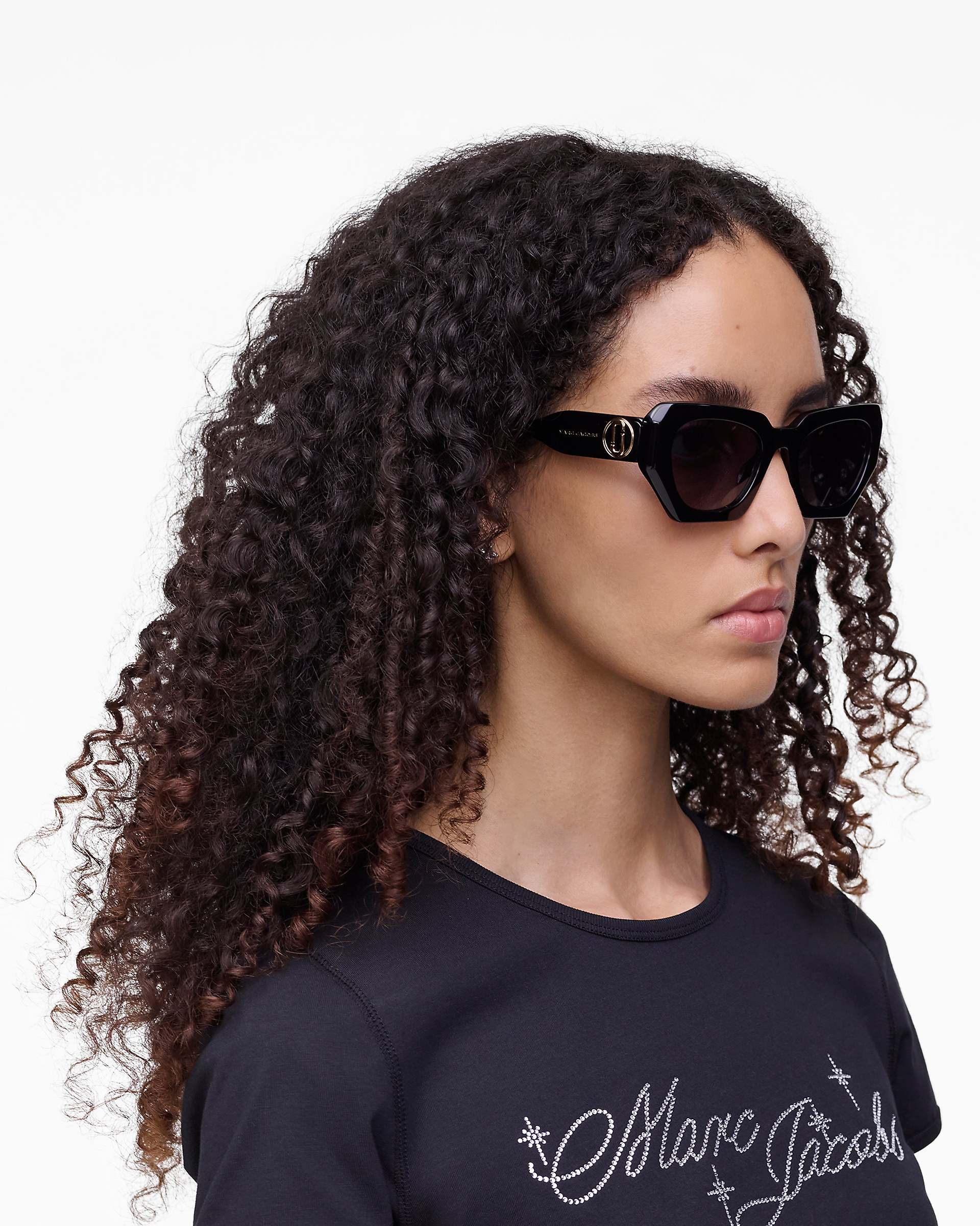 The J Marc Cat Eye Sunglasses - Black | Marc Jacobs on sale