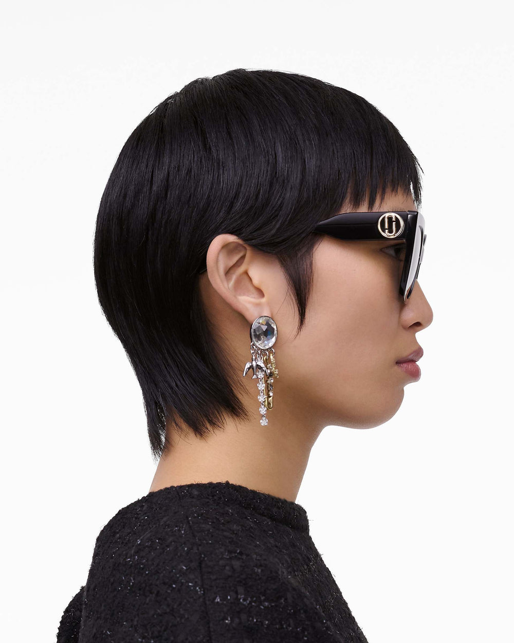 The J Marc Square Sunglasses - Black | Marc Jacobs online