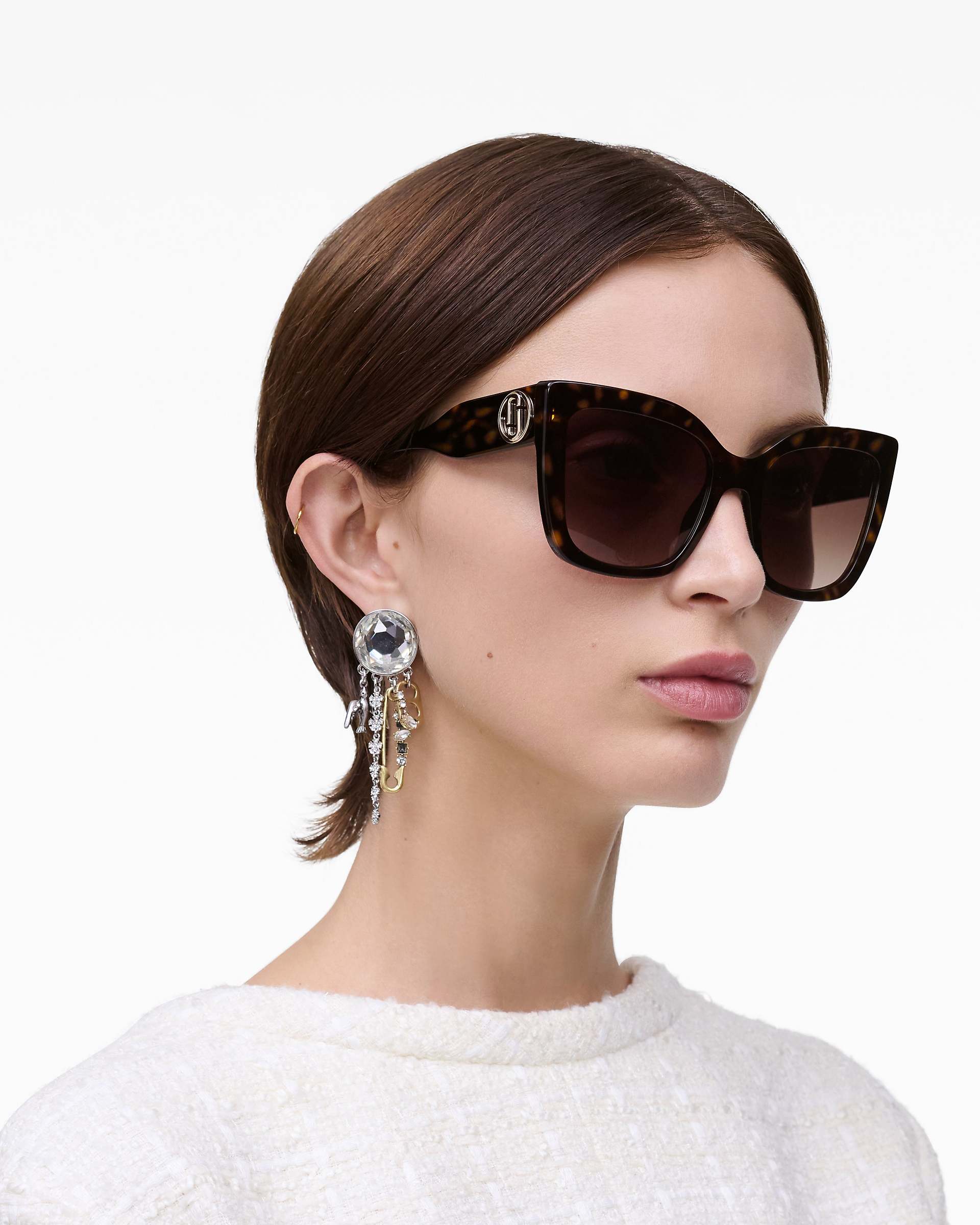 The J Marc Square Sunglasses - Havana | Marc Jacobs discount