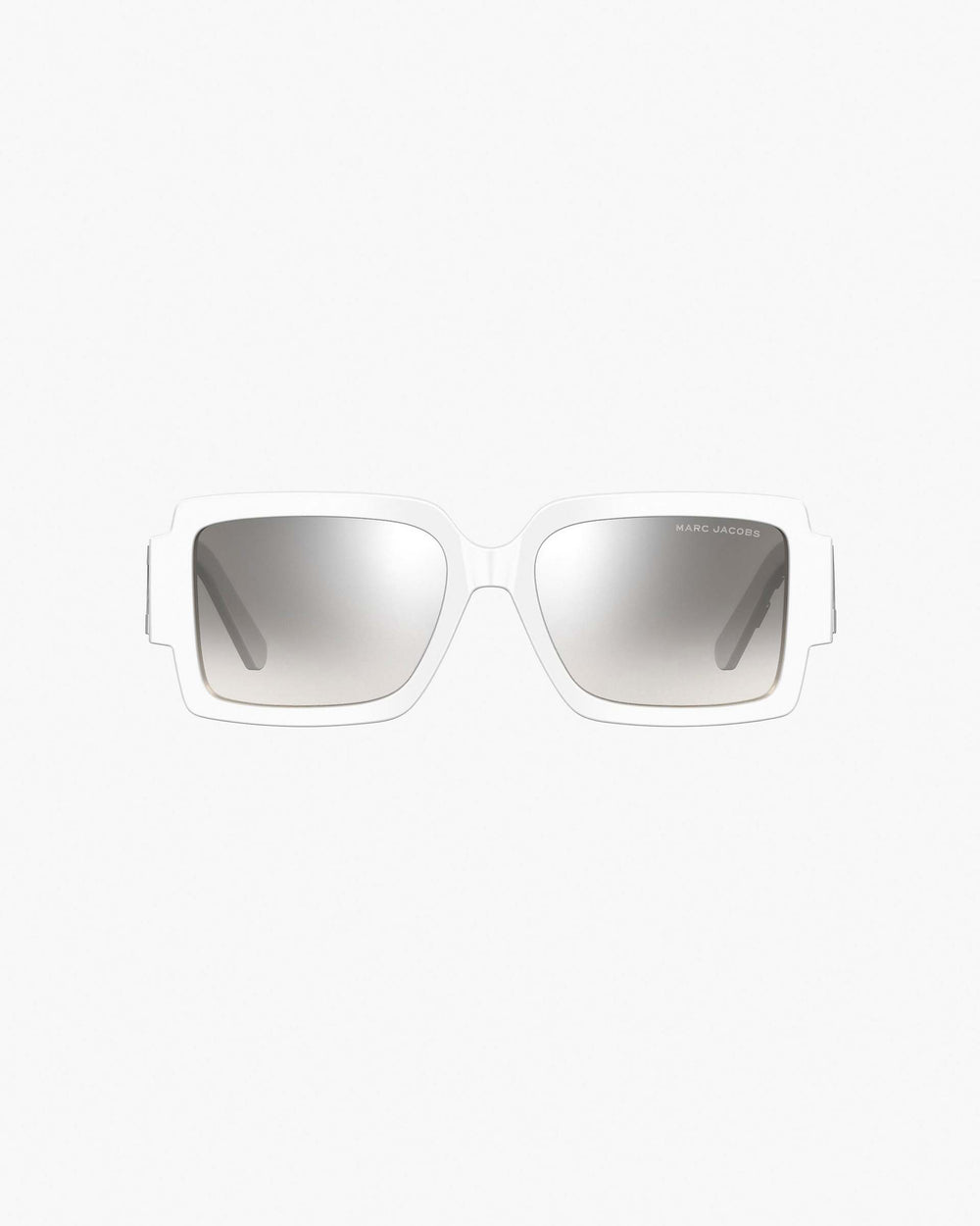 The Bold Logo Square Mirrored Sunglasses - White/Grey | Marc Jacobs online