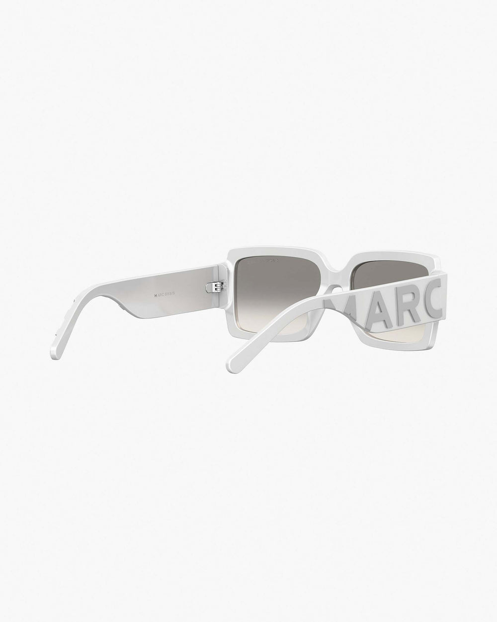 The Bold Logo Square Mirrored Sunglasses - White/Grey | Marc Jacobs online
