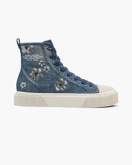 The Sequin Daisy Denim High Top Sneaker - Vintage Indigo | Marc Jacobs US