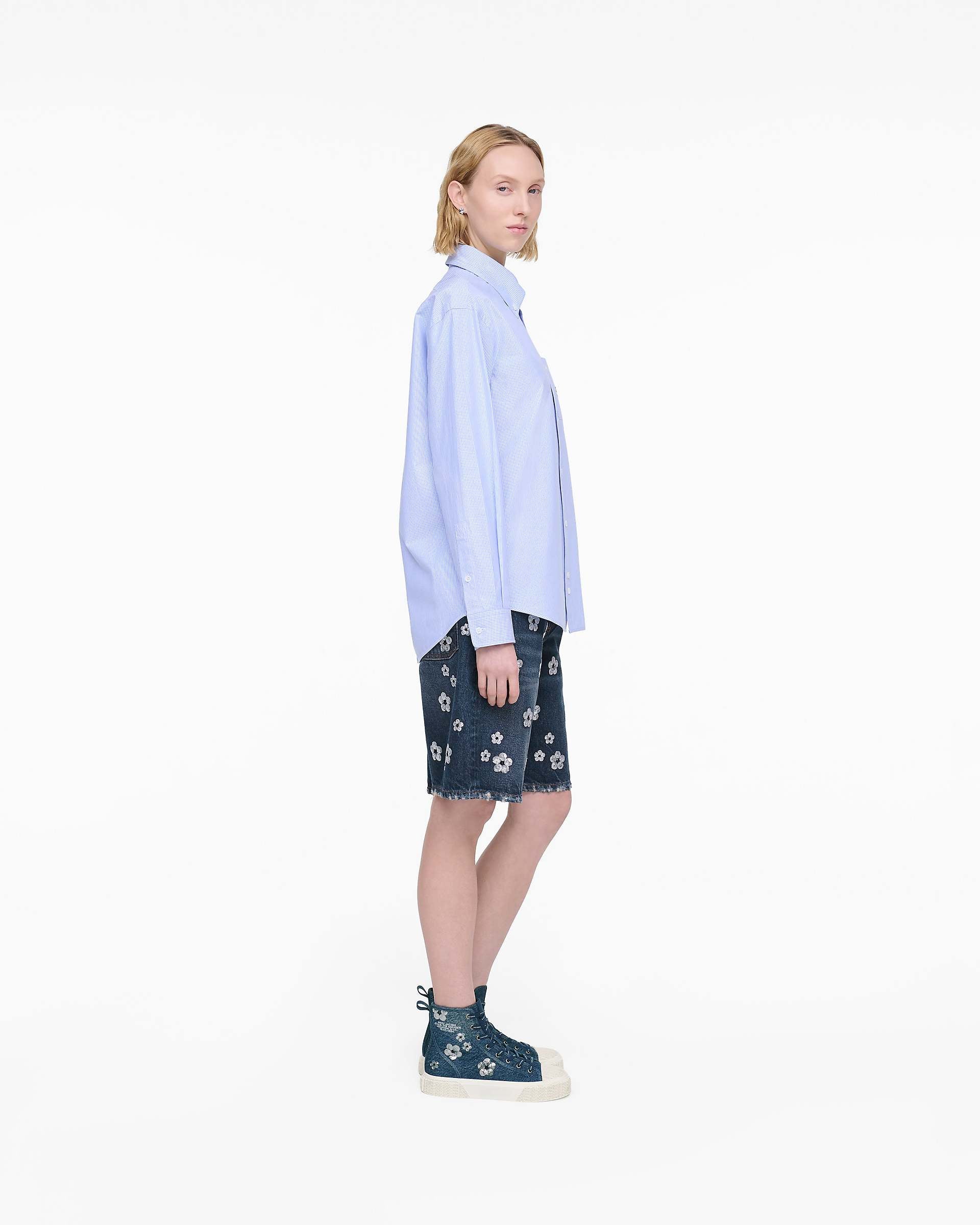 The Sequin Daisy Denim High Top Sneaker - Vintage Indigo | Marc Jacobs US