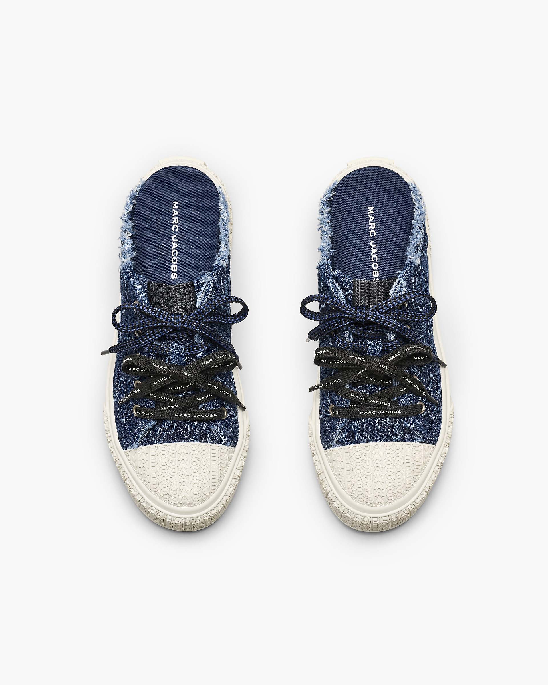 The Puffy Daisy Denim Sneaker Mule - Medium Wash Indigo | Marc Jacobs online