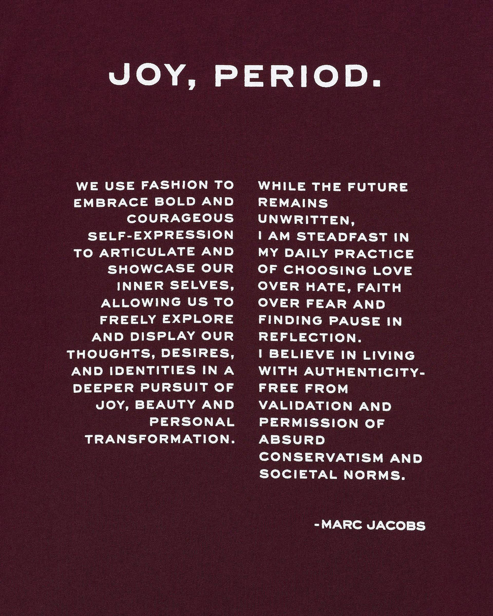 Joy. Slim Tee - Dark Plum | Marc Jacobs discount