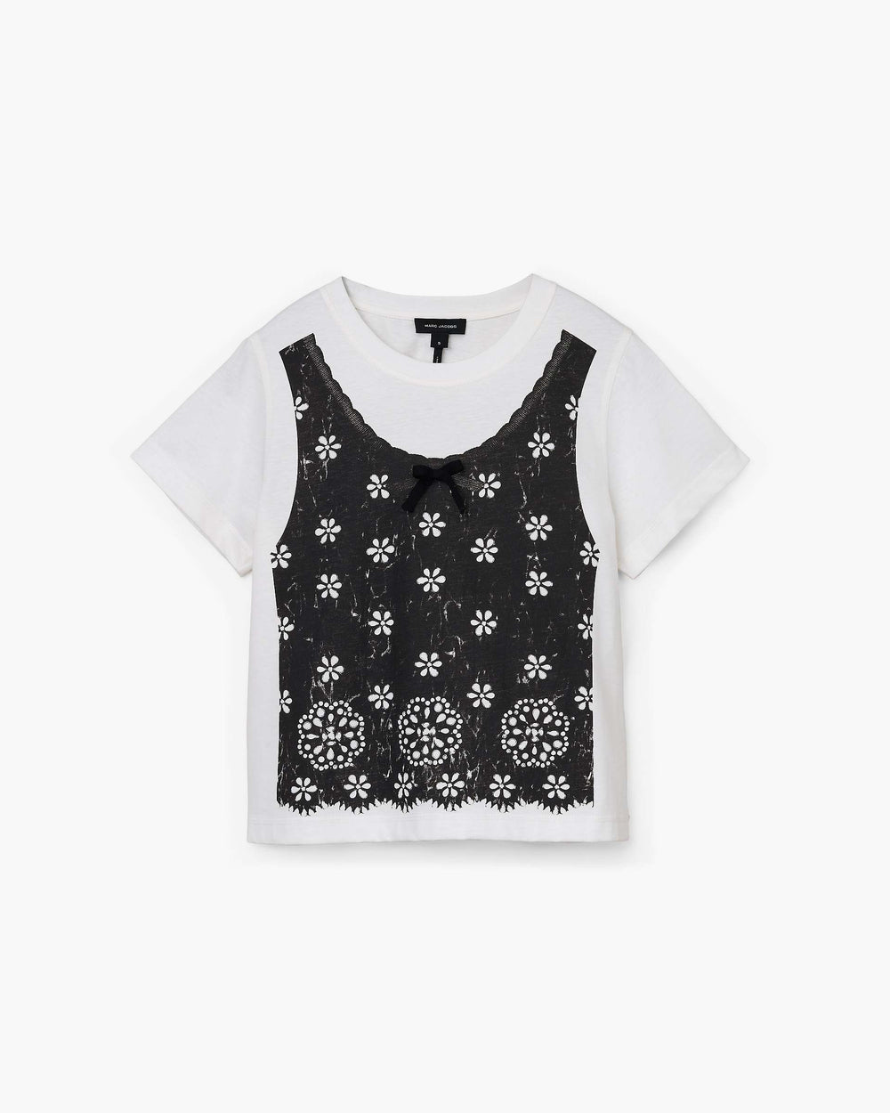 Trompe L'Oeil Eyelet Slim Tee - White Multi | Marc Jacobs sale