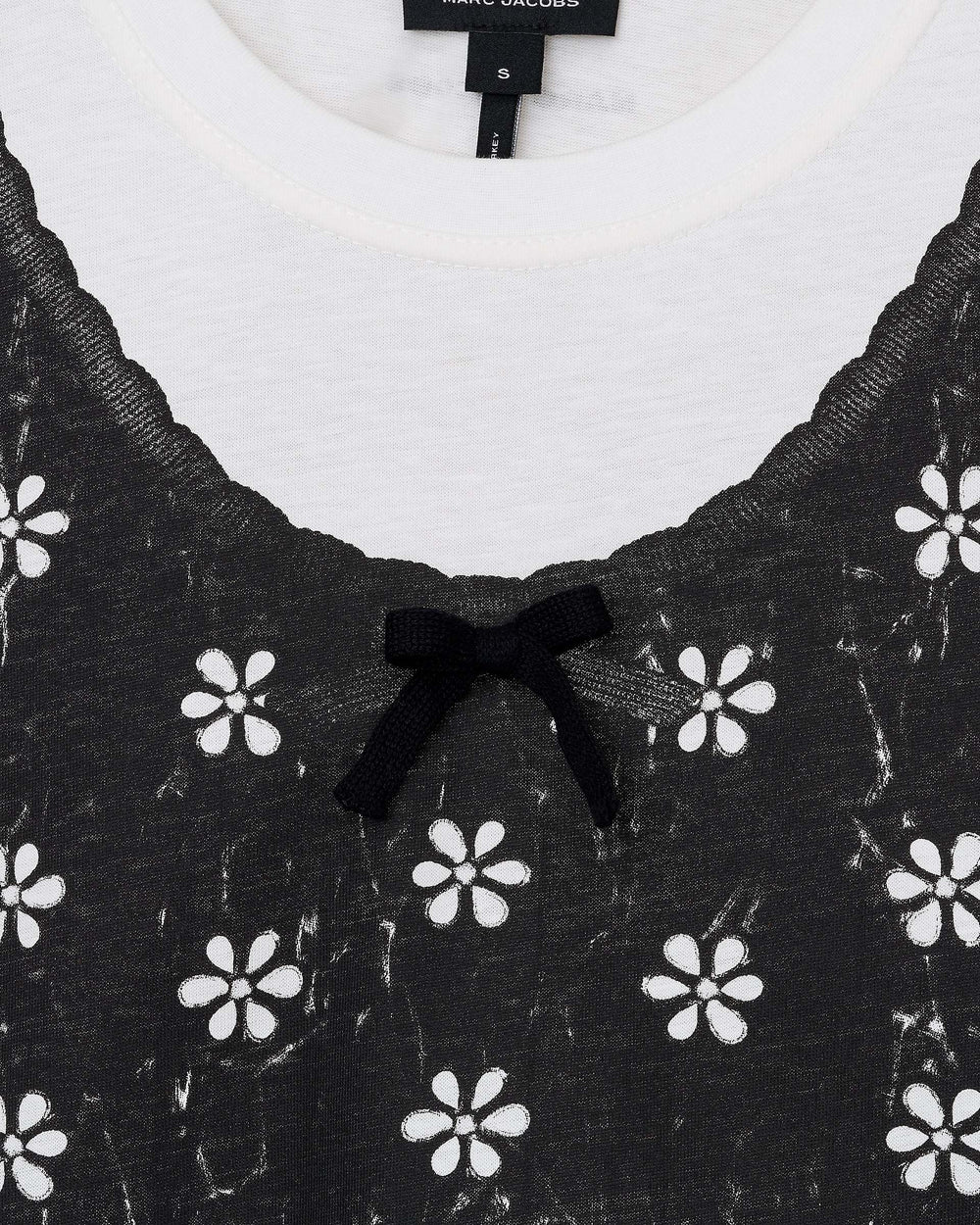 Trompe L'Oeil Eyelet Slim Tee - White Multi | Marc Jacobs sale