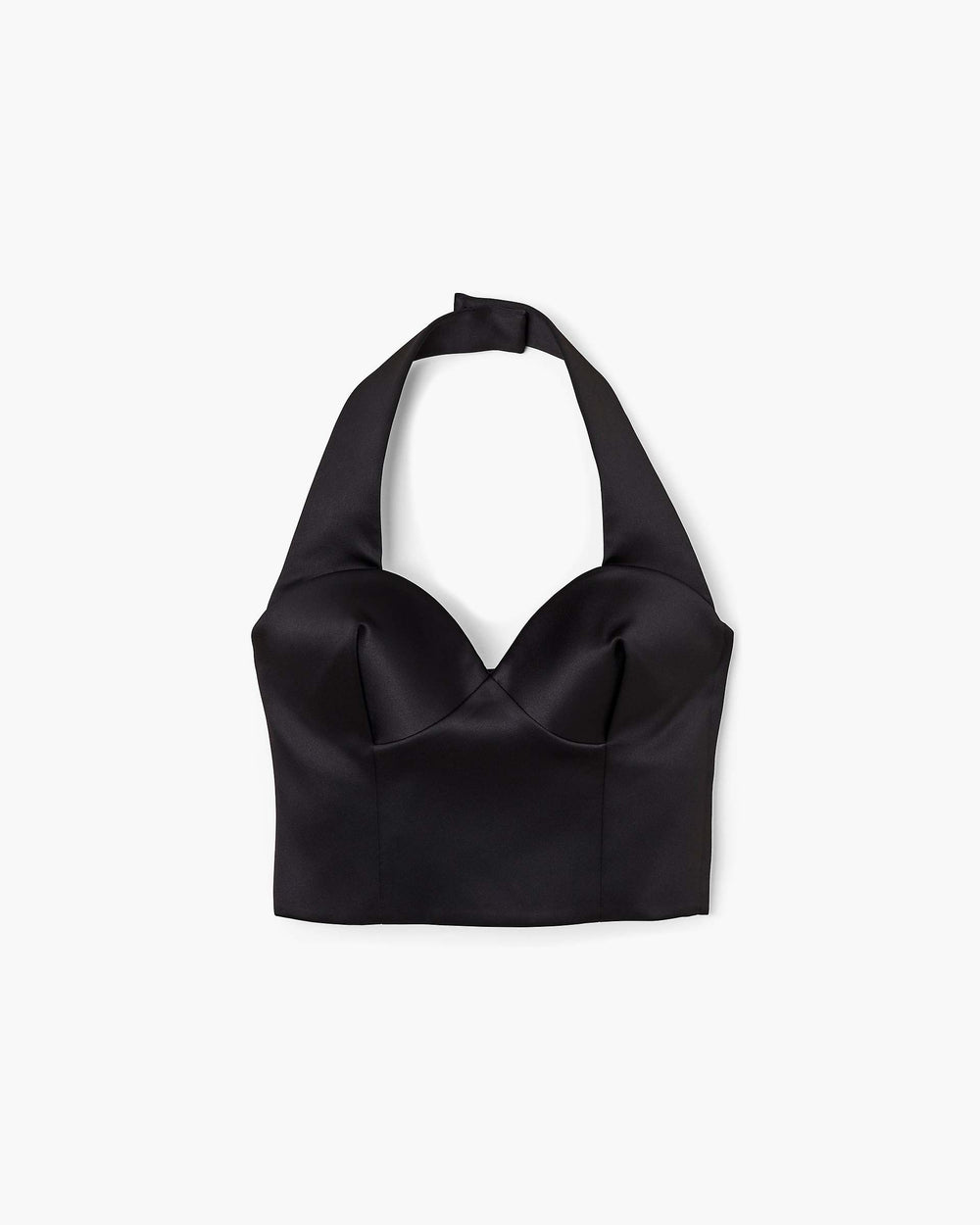 Sculpted Satin Halter Top - Black | Marc Jacobs for sale
