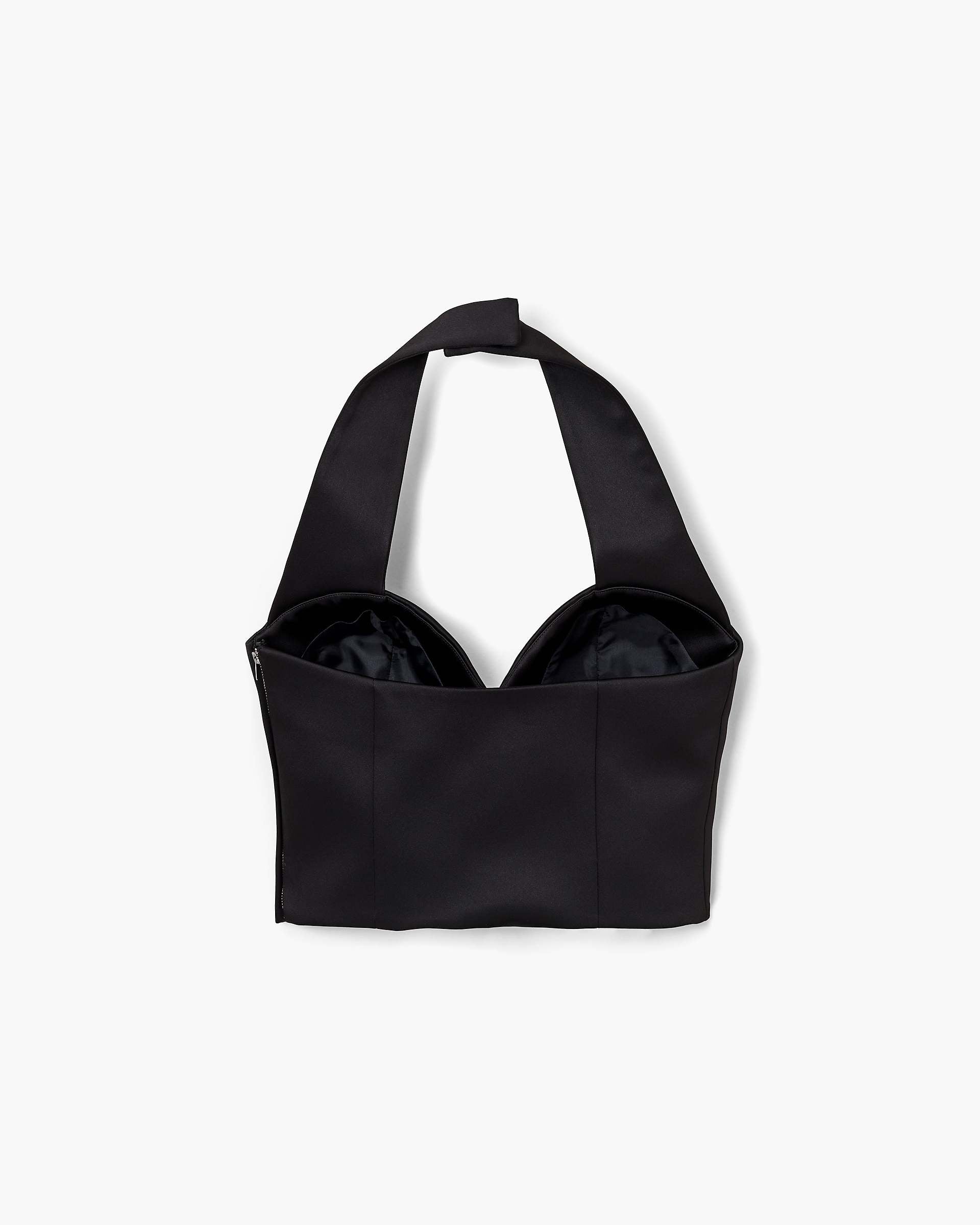 Sculpted Satin Halter Top - Black | Marc Jacobs for sale