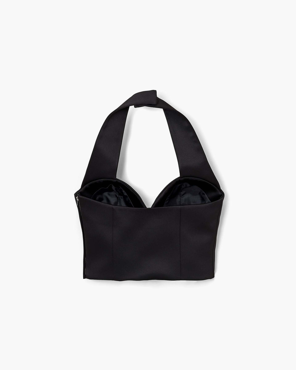 Sculpted Satin Halter Top - Black | Marc Jacobs for sale