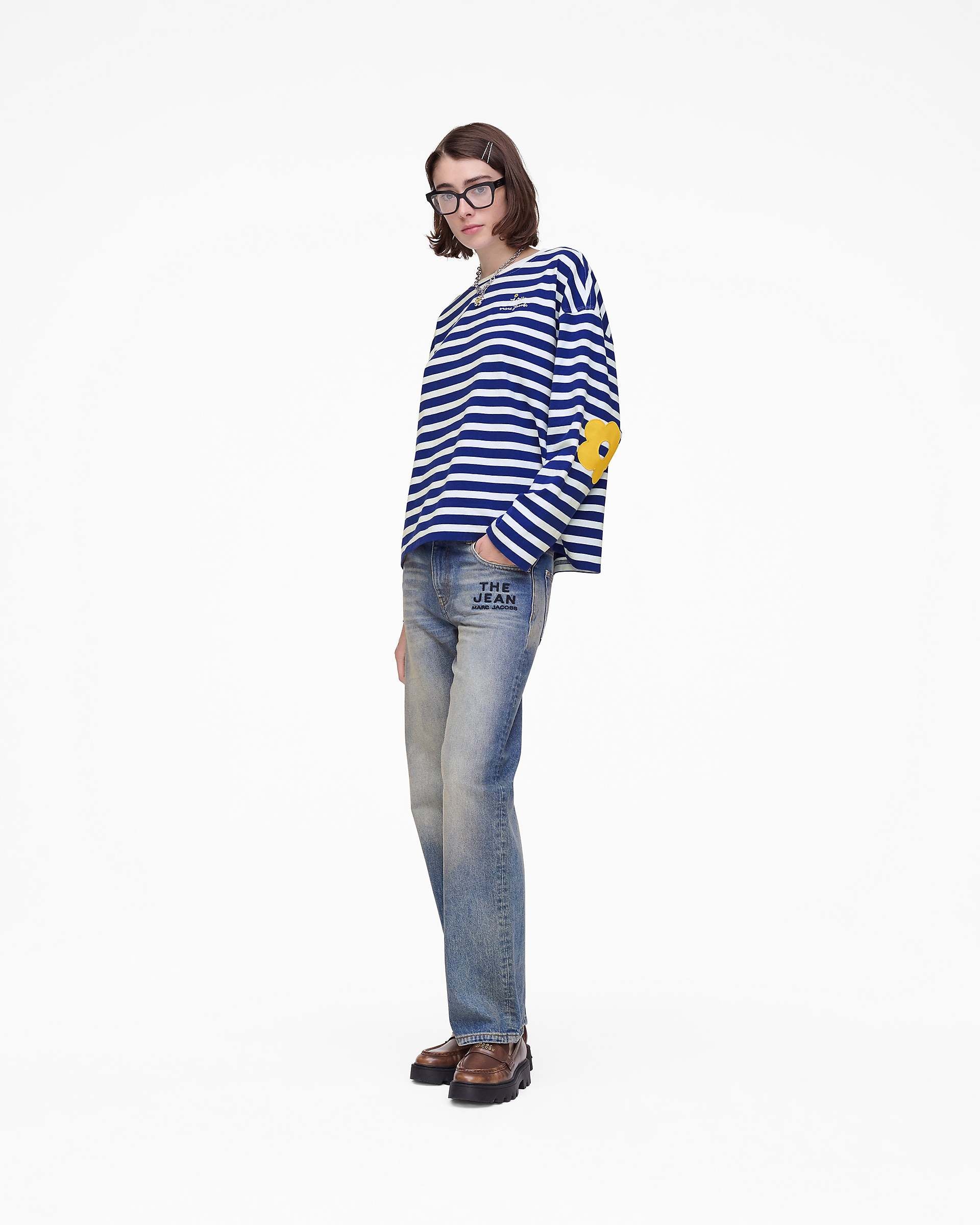 Daisy Striped Longsleeve - Pansy/White | Marc Jacobs on sale
