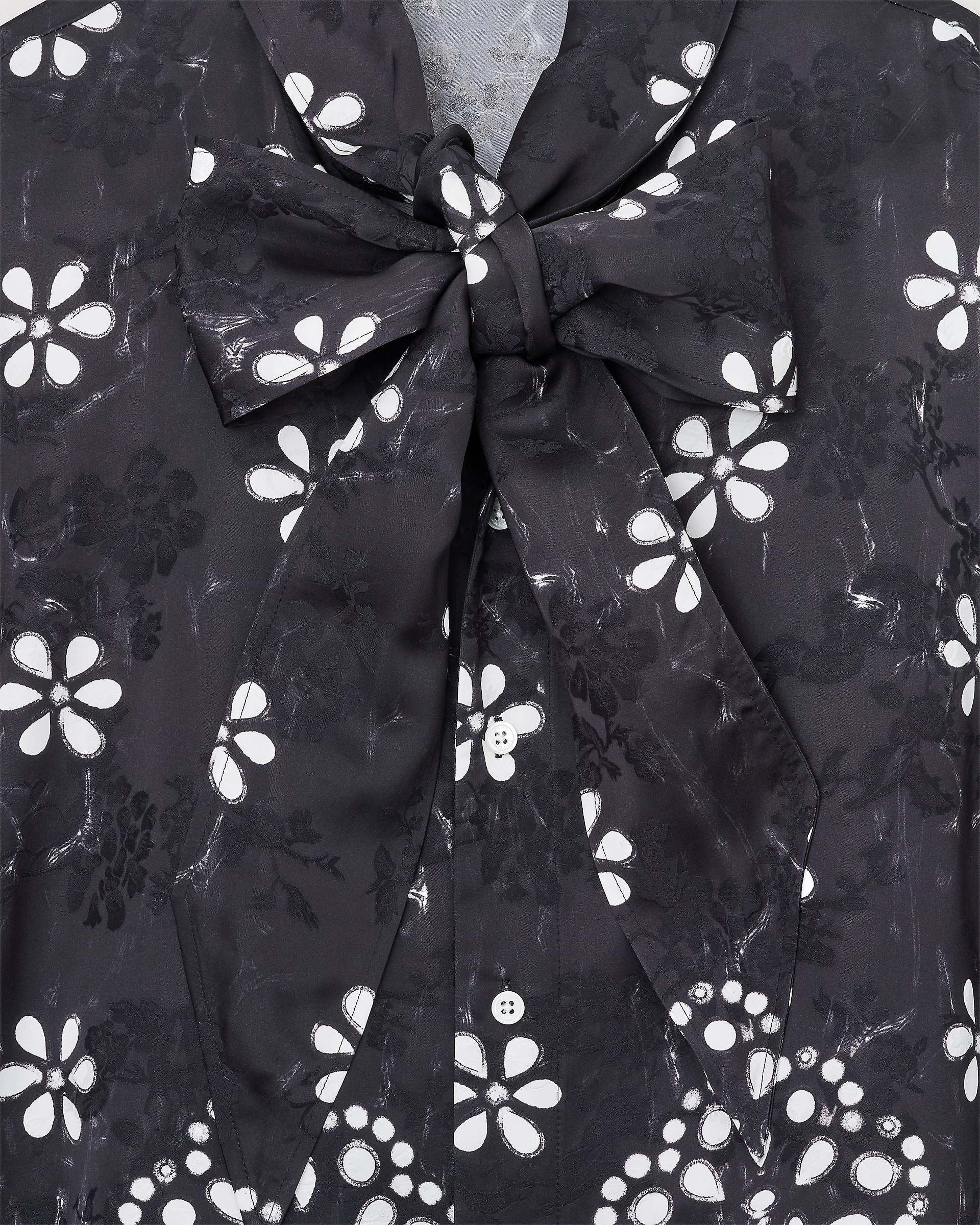 Trompe L'Oeil Eyelet Bow Blouse - Black/White | Marc Jacobs US