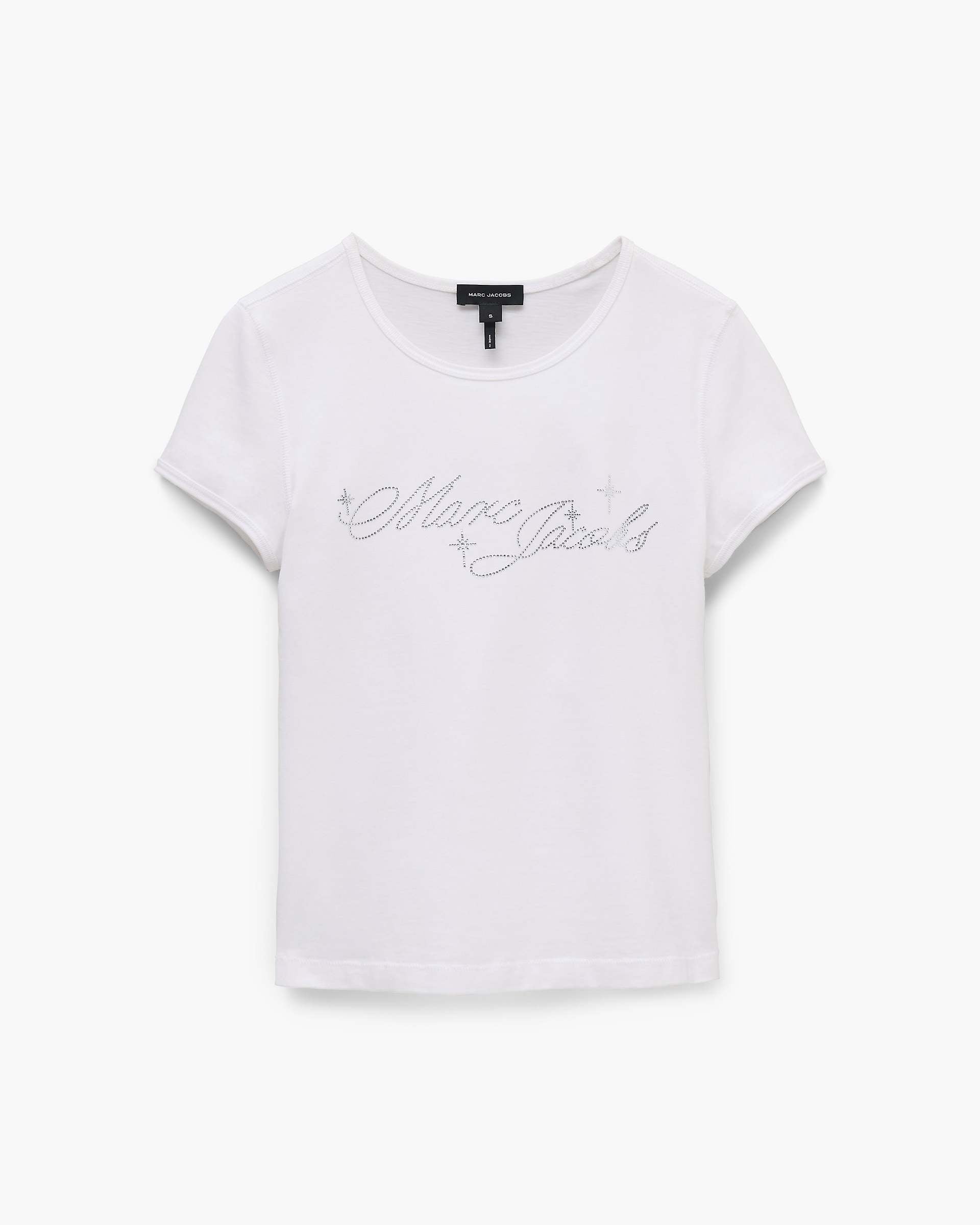 Charm Logo Shrunken Tee - White | Marc Jacobs discount