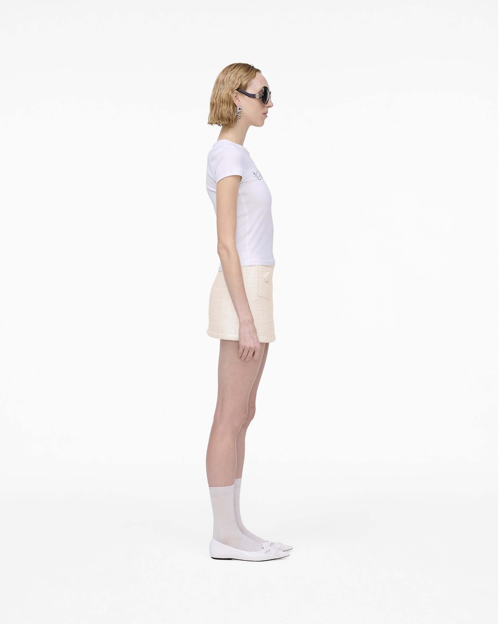 Charm Logo Shrunken Tee - White | Marc Jacobs discount