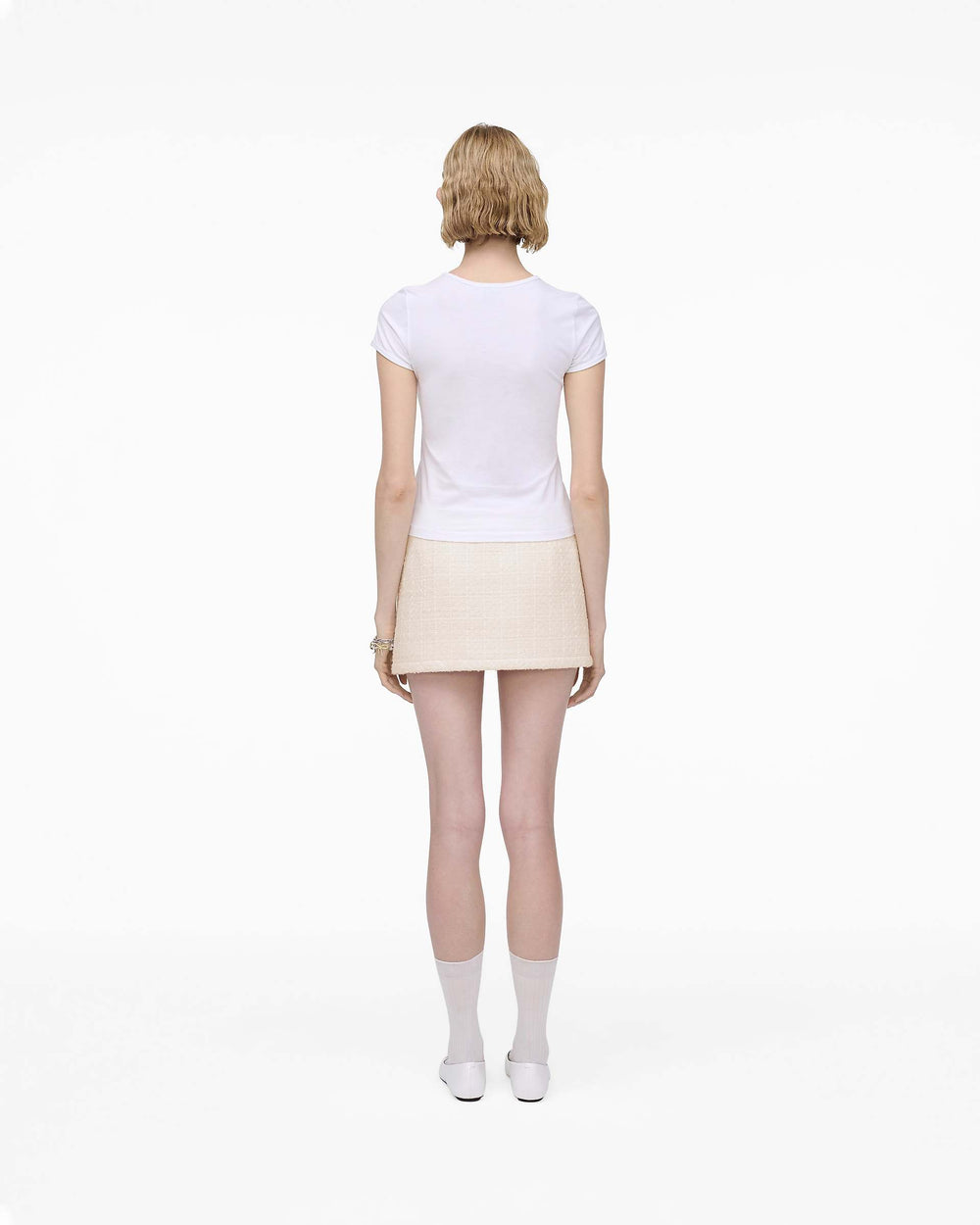 Charm Logo Shrunken Tee - White | Marc Jacobs discount