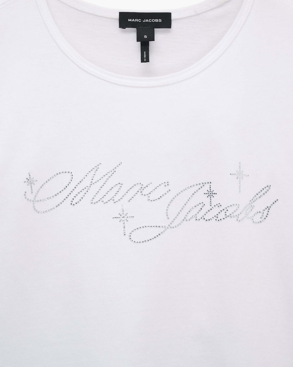 Charm Logo Shrunken Tee - White | Marc Jacobs discount