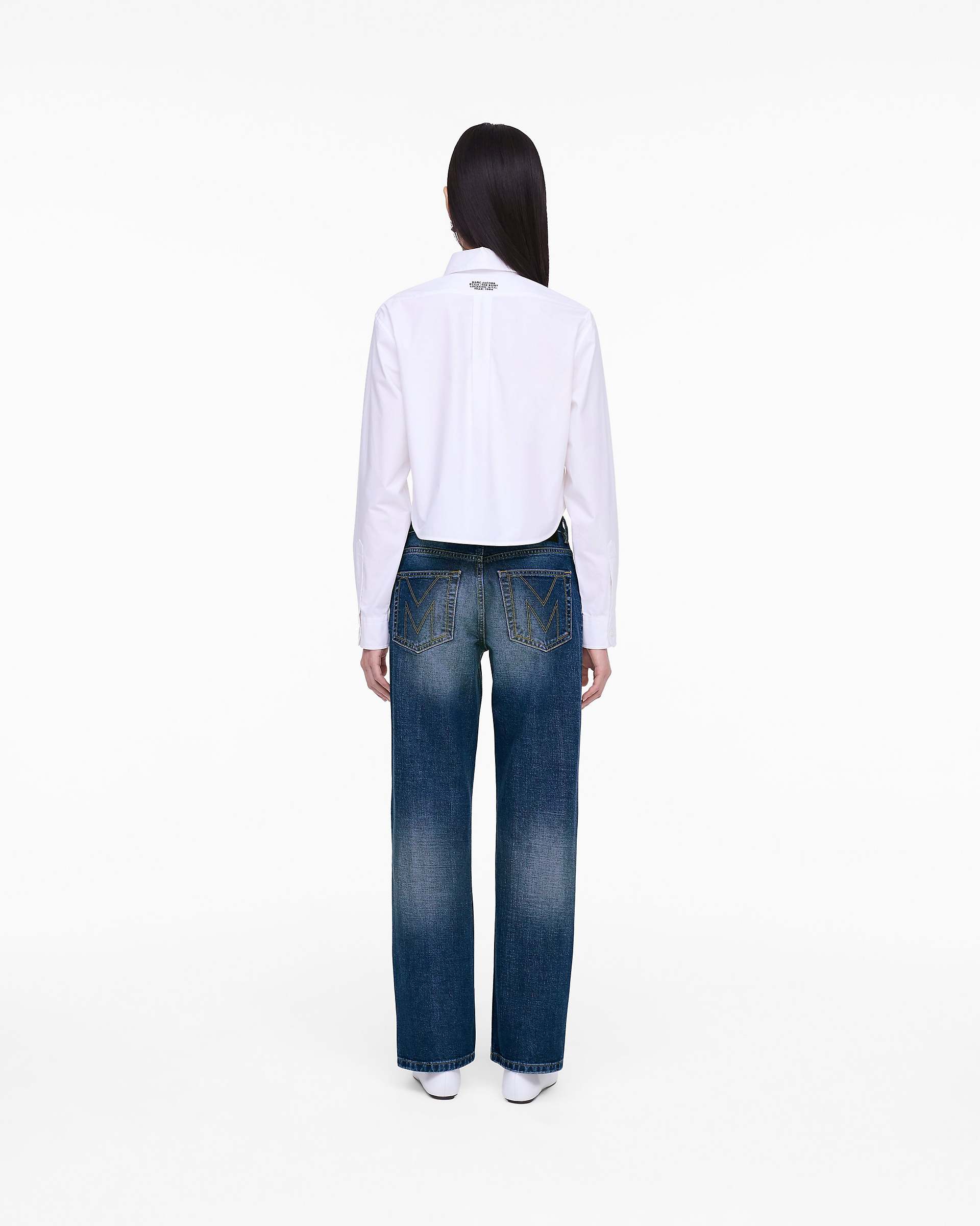 The Cropped Femme Shirt - White | Marc Jacobs online