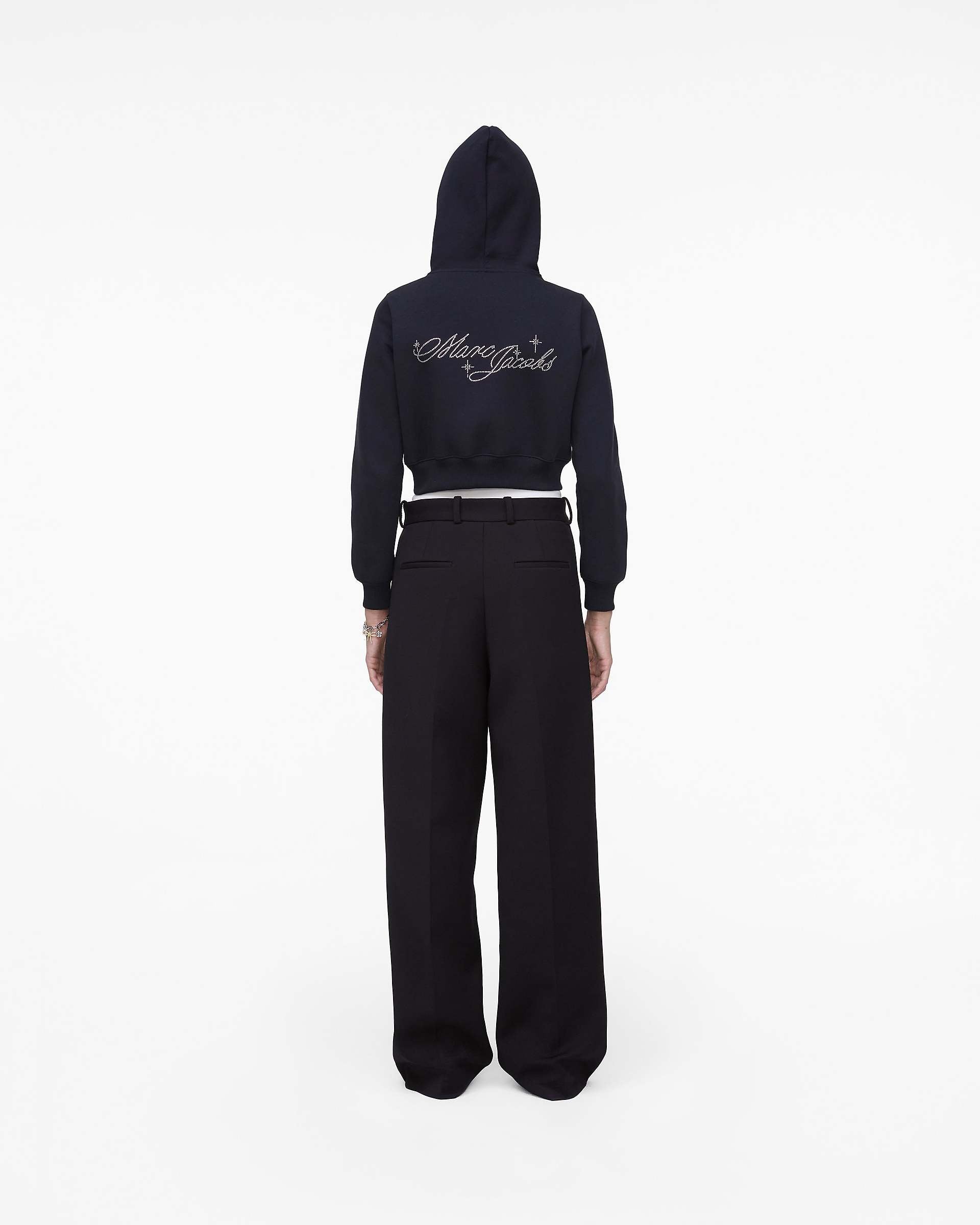 Charm Cropped Hoodie - Black | Marc Jacobs on sale