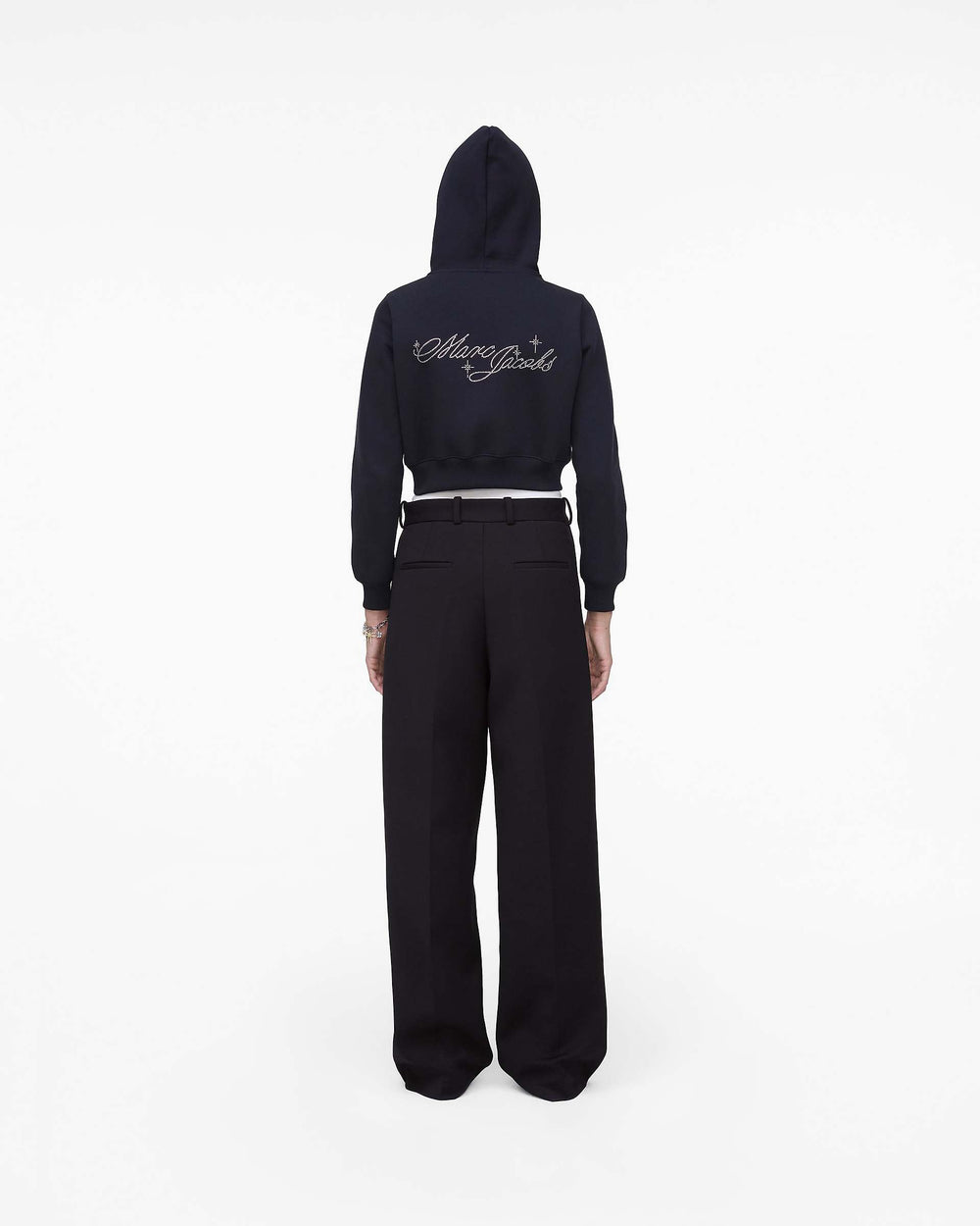 Charm Cropped Hoodie - Black | Marc Jacobs on sale