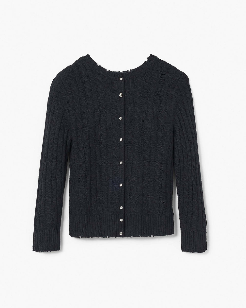 The Shrunken Cashmere Cable Cardigan - Black | Marc Jacobs US