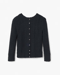 The Shrunken Cashmere Cable Cardigan - Black | Marc Jacobs US