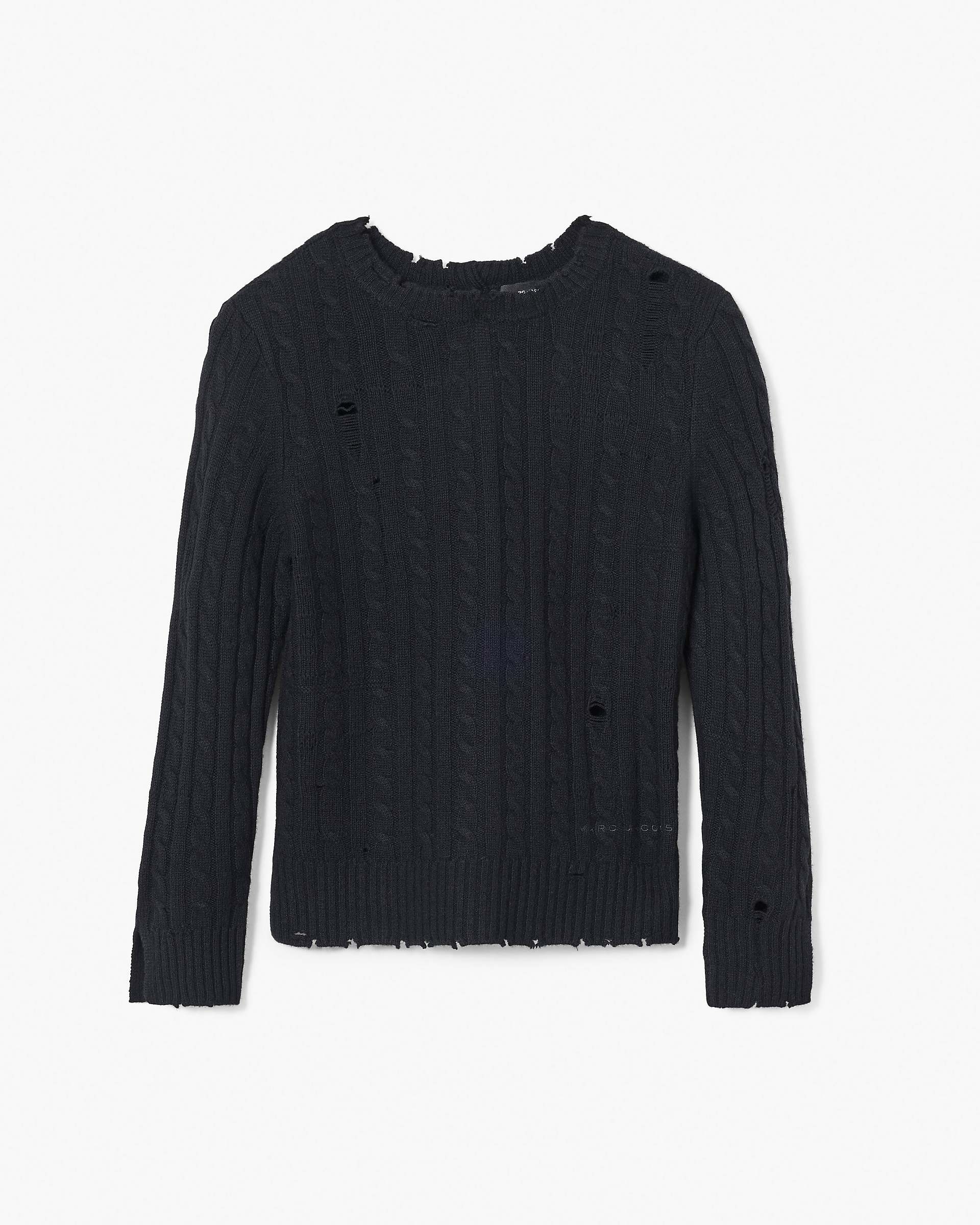The Shrunken Cashmere Cable Cardigan - Black | Marc Jacobs US