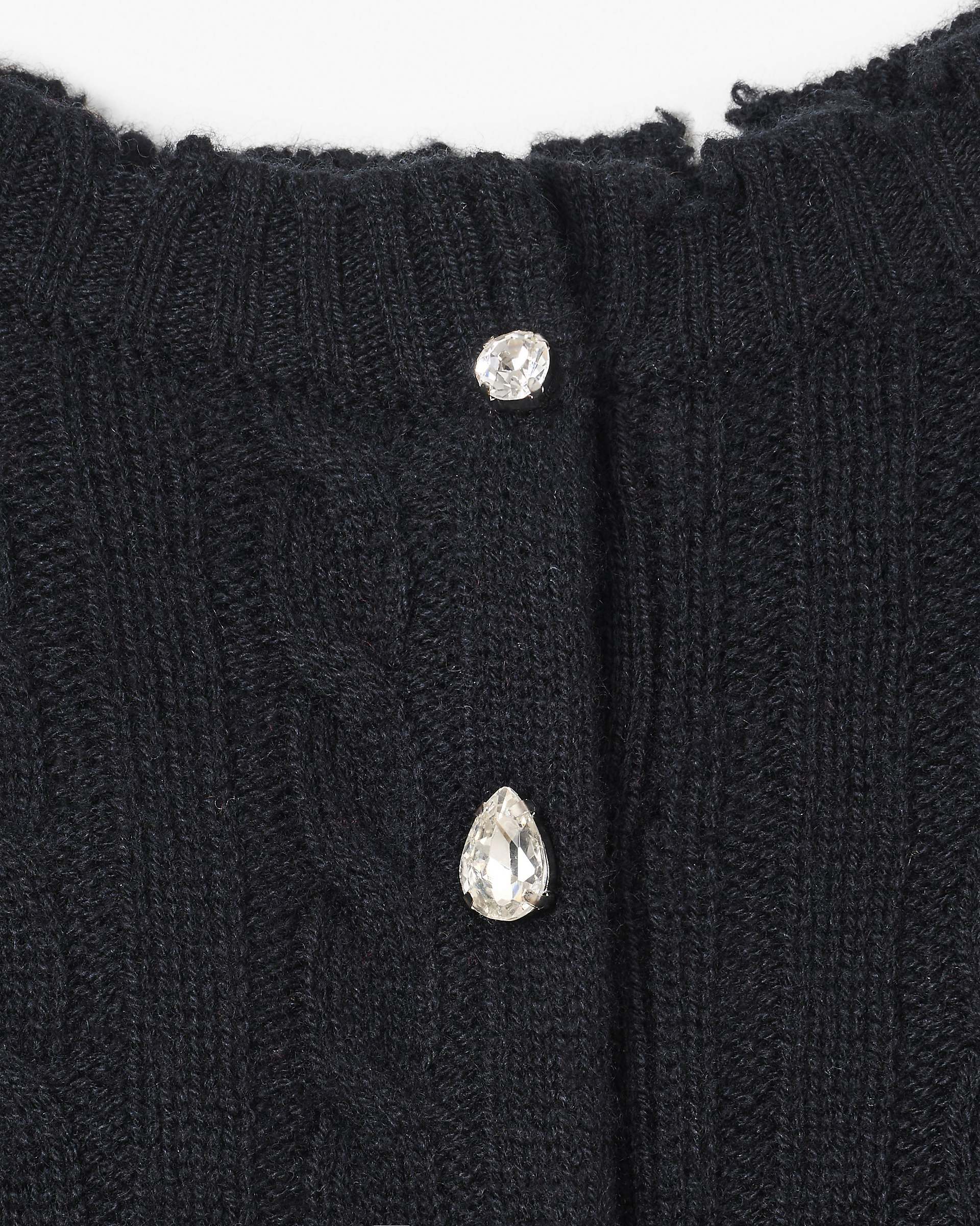 The Shrunken Cashmere Cable Cardigan - Black | Marc Jacobs US