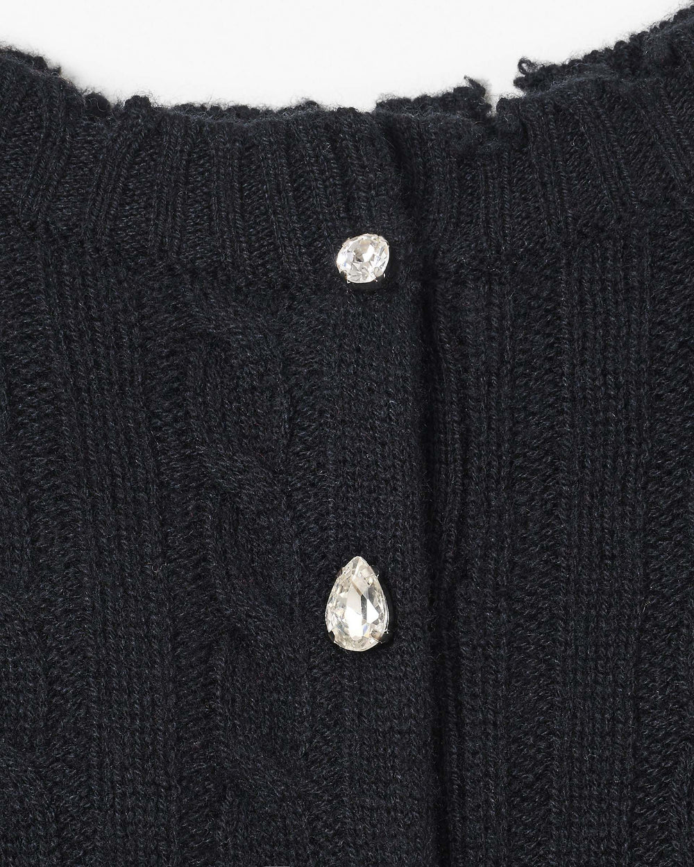 The Shrunken Cashmere Cable Cardigan - Black | Marc Jacobs US