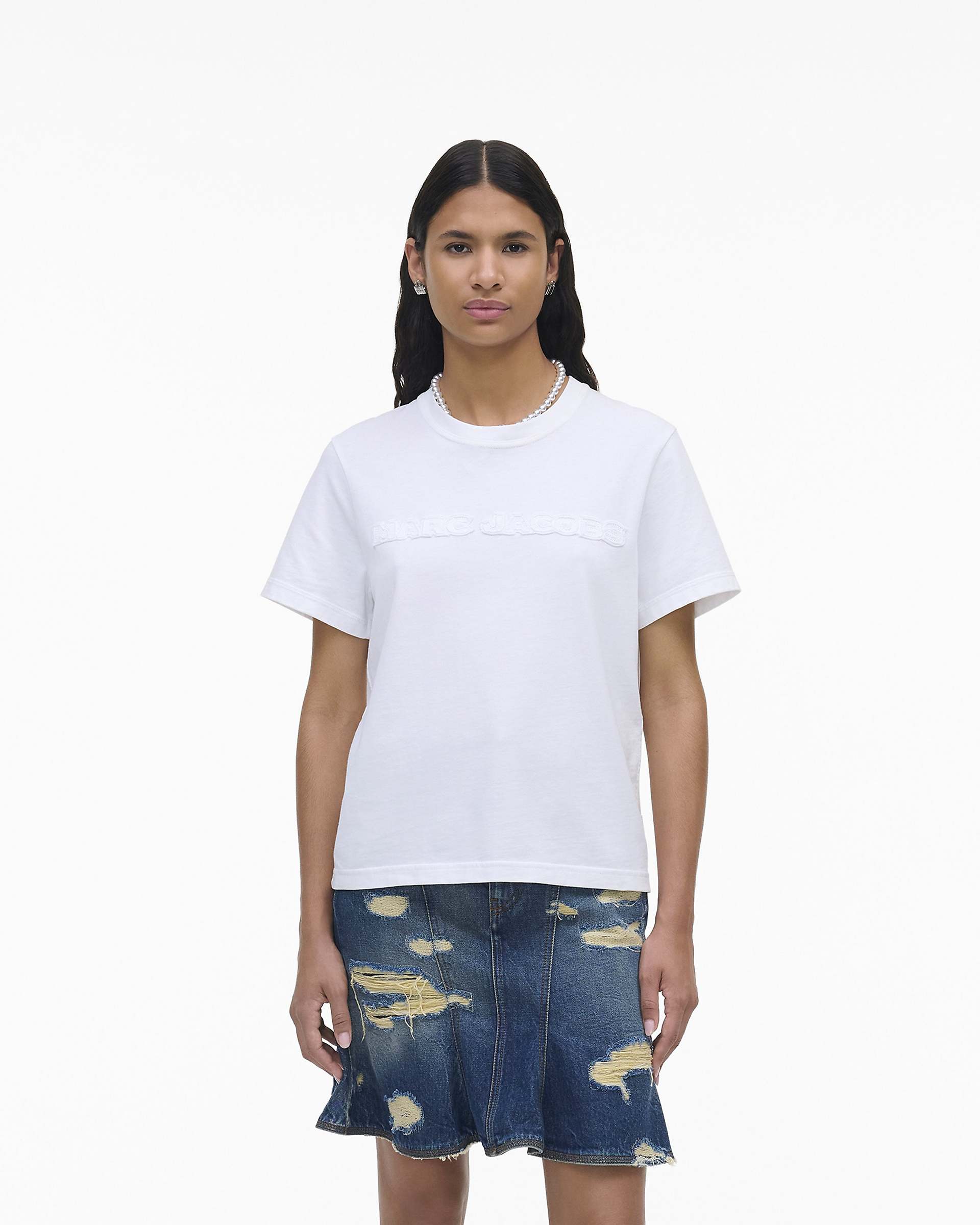 The Logo Baby Tee - White | Marc Jacobs online