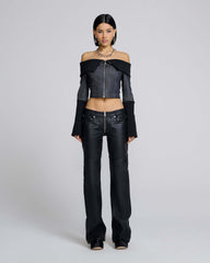 Denim And Rib Top - Black | Marc Jacobs for sale