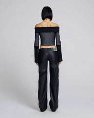 Denim And Rib Top - Black | Marc Jacobs for sale