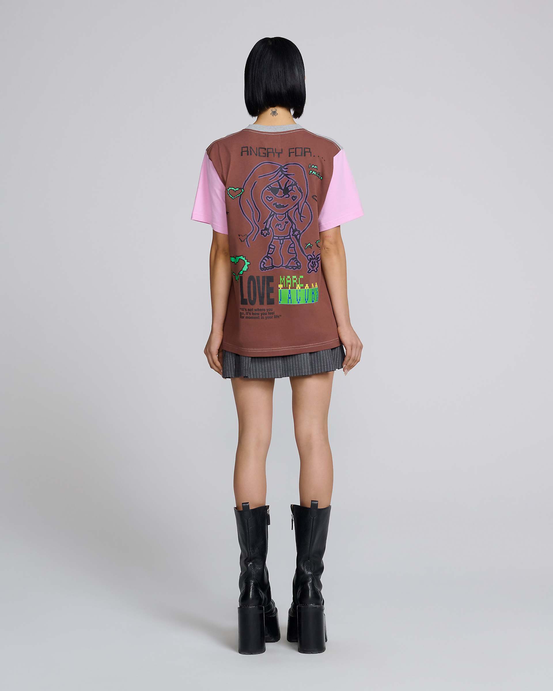 Angry For Love Tee - Grey Melange Multi | Marc Jacobs online
