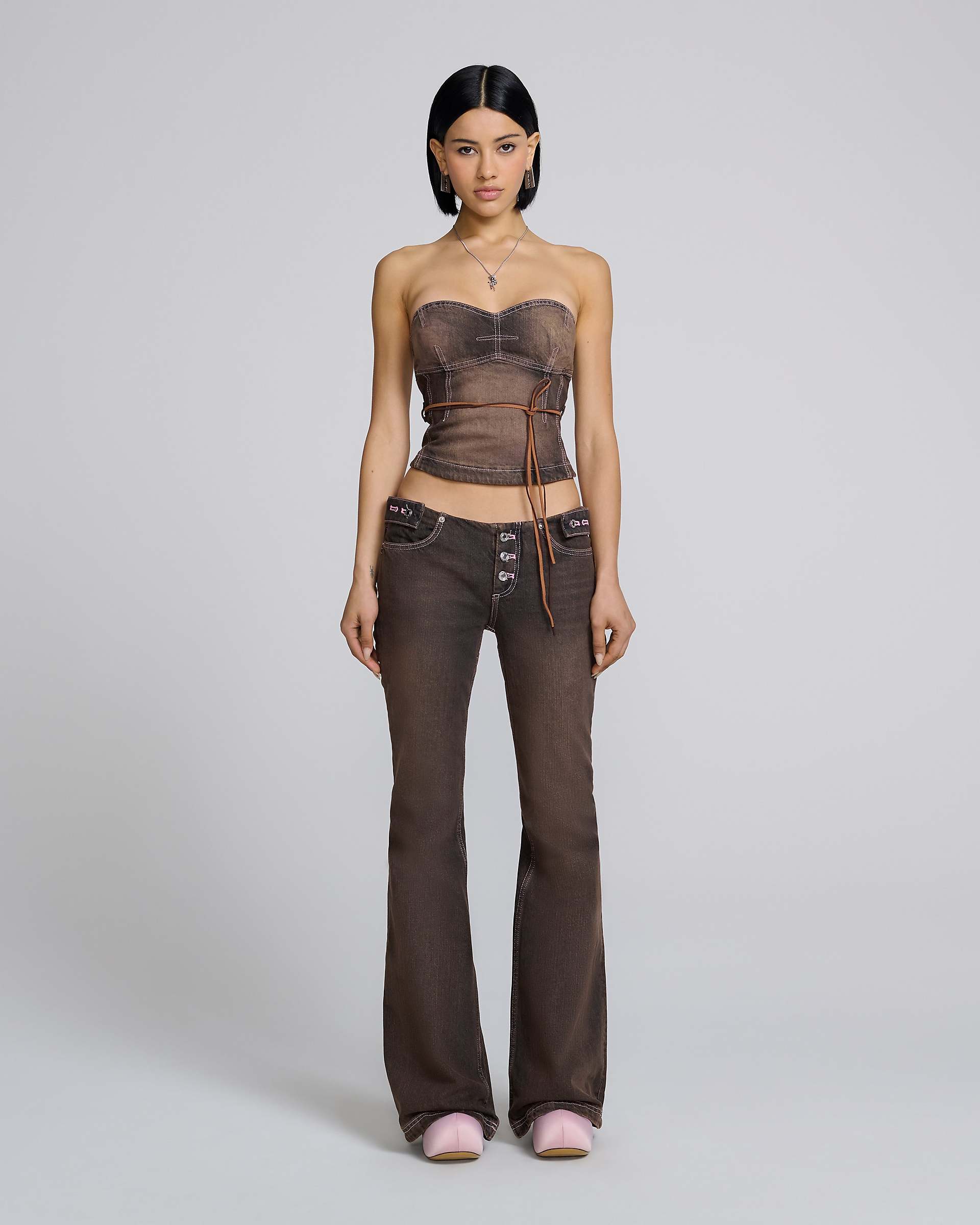 STRAPLESS BUSTIER - Brown | Marc Jacobs discount