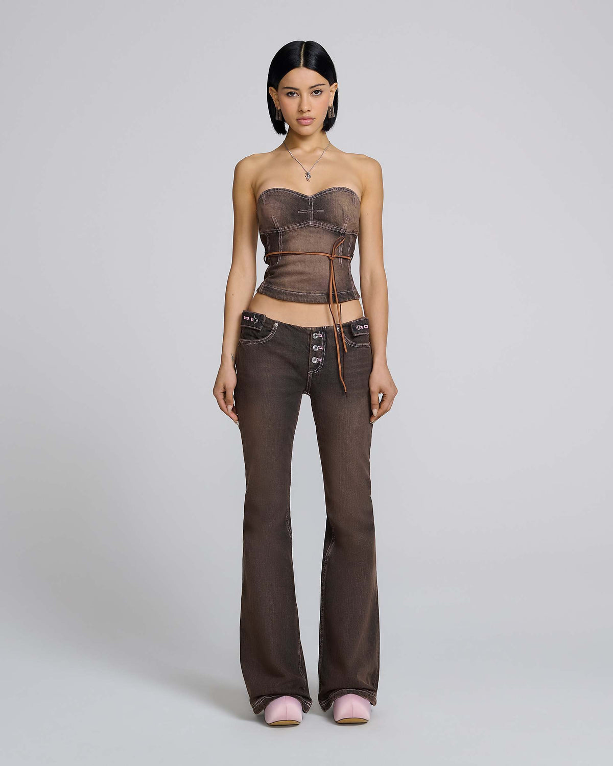 STRAPLESS BUSTIER - Brown | Marc Jacobs discount