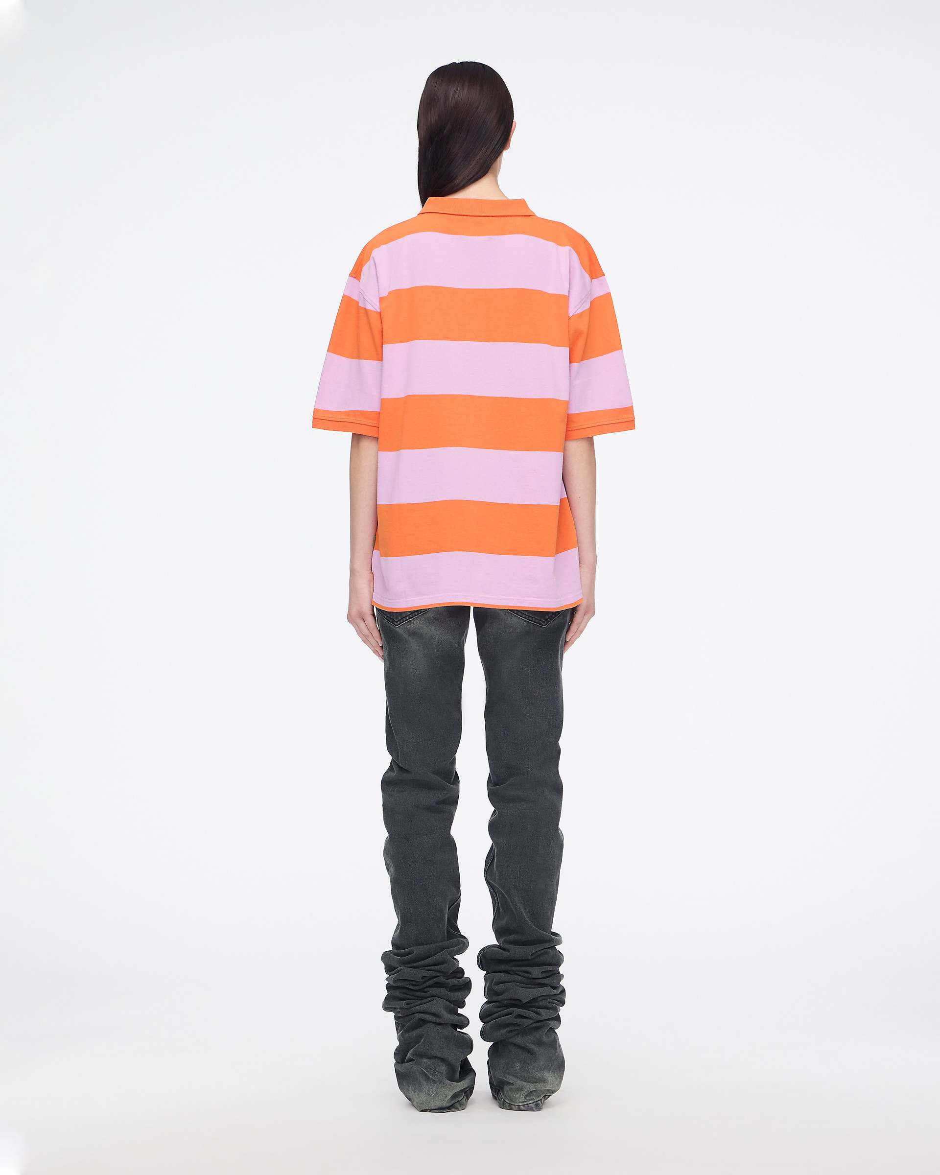 Tiny Teddy Striped Polo - Orange/Lilac | Marc Jacobs US